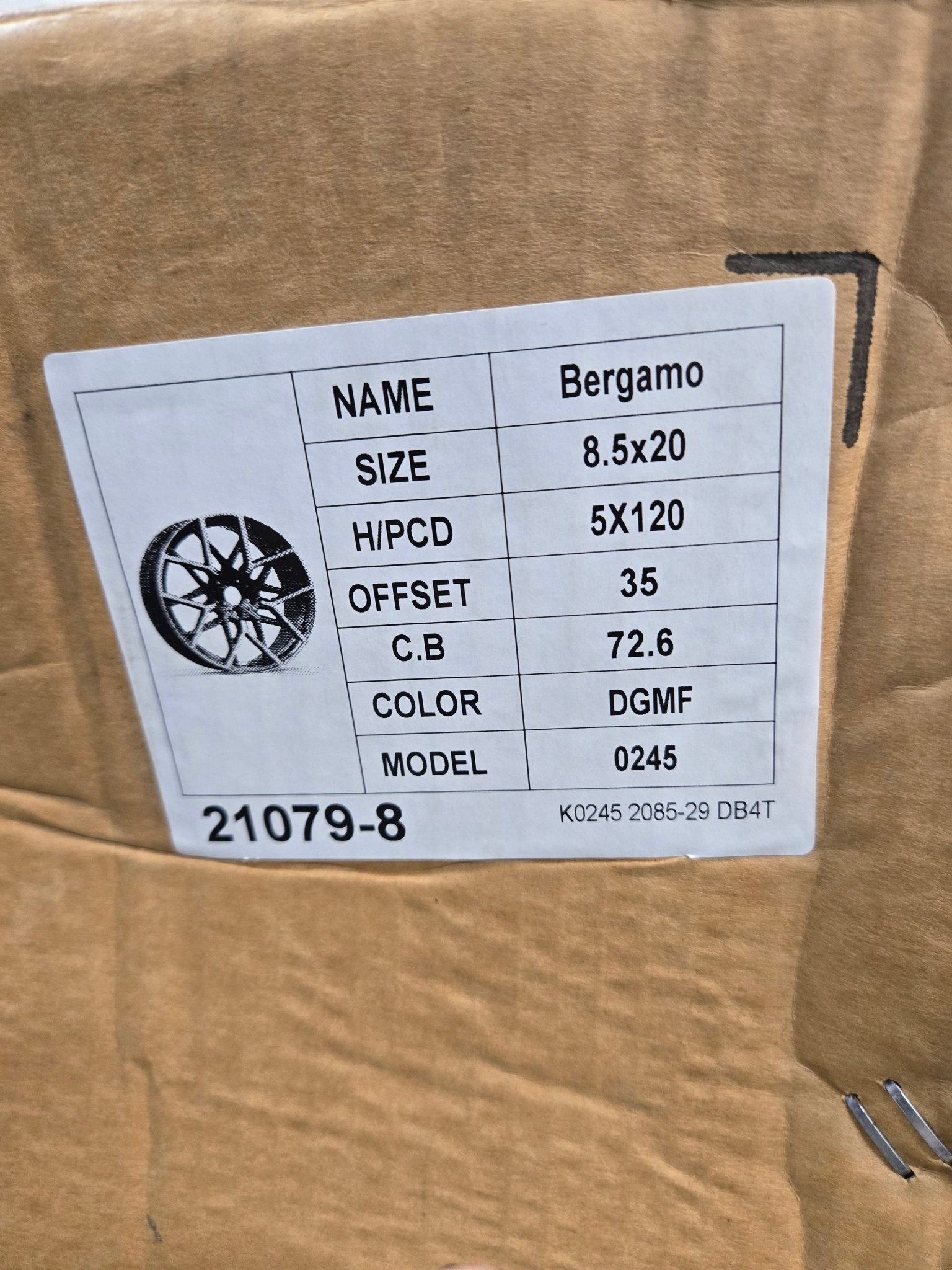 WHEELS BERGAMO -21079-8 20X8.5 5X120 GMM FACE