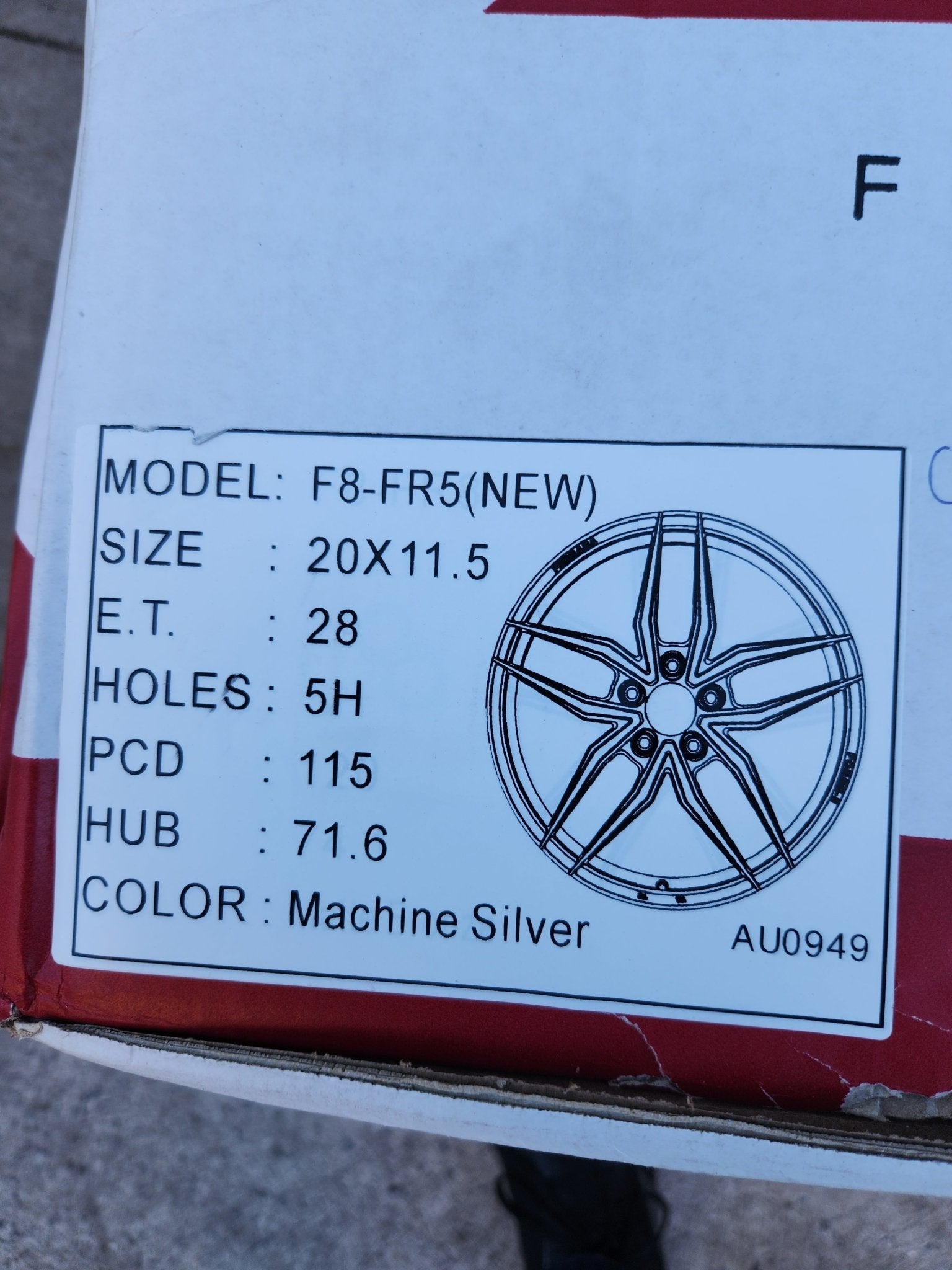 FERRADA FORGE-8 FR5 20x11.5 5x115 ET28 CB 71.6mm MACHINE SILVER SUPER DEEP CANCAVITY