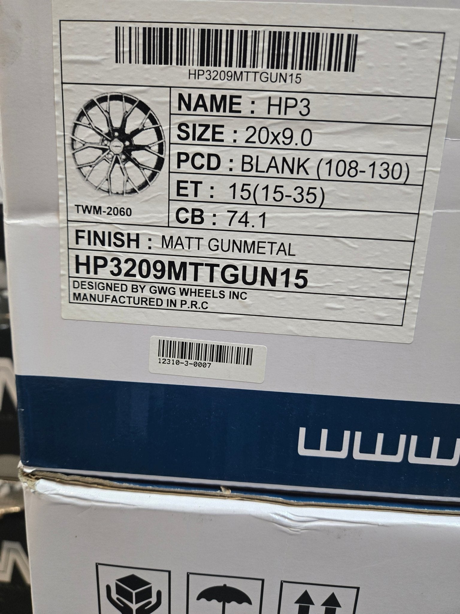 GWG HP3 20X9.0 5X120 MATT GUNMETAL