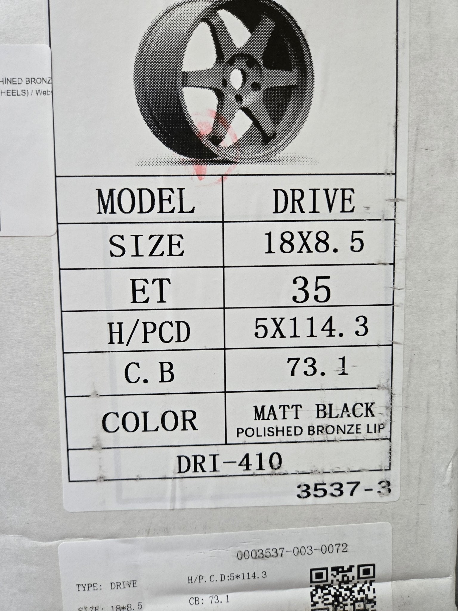TRAKLITE DRIVE 18X8.5 5X14.3 MATTE BLACK MACHINED BRONZE LIP
