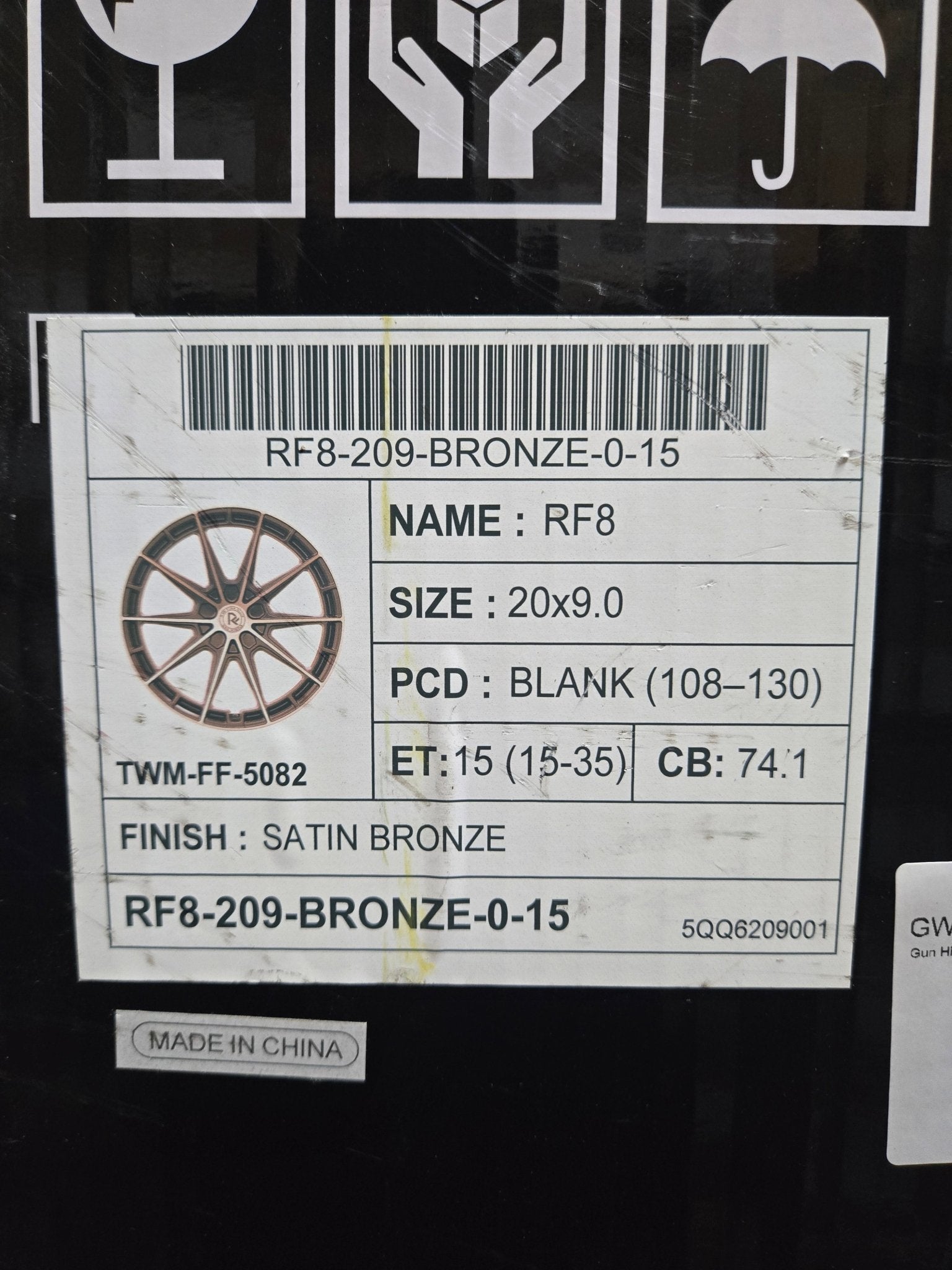 GWG RF8 20X9.0 BLANK BRONZE