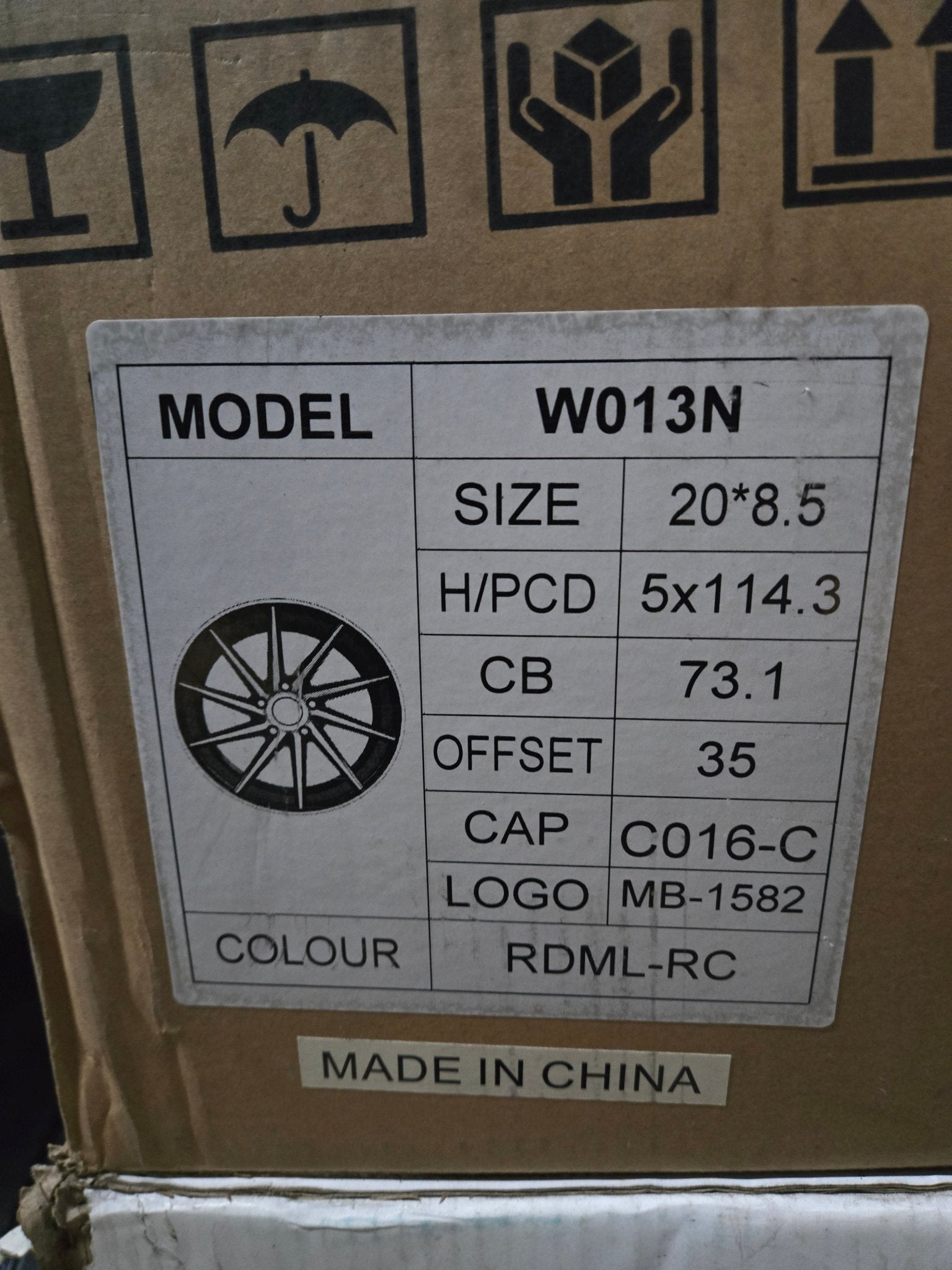 W013N 20x8.5 5x4.5 RDML-RC