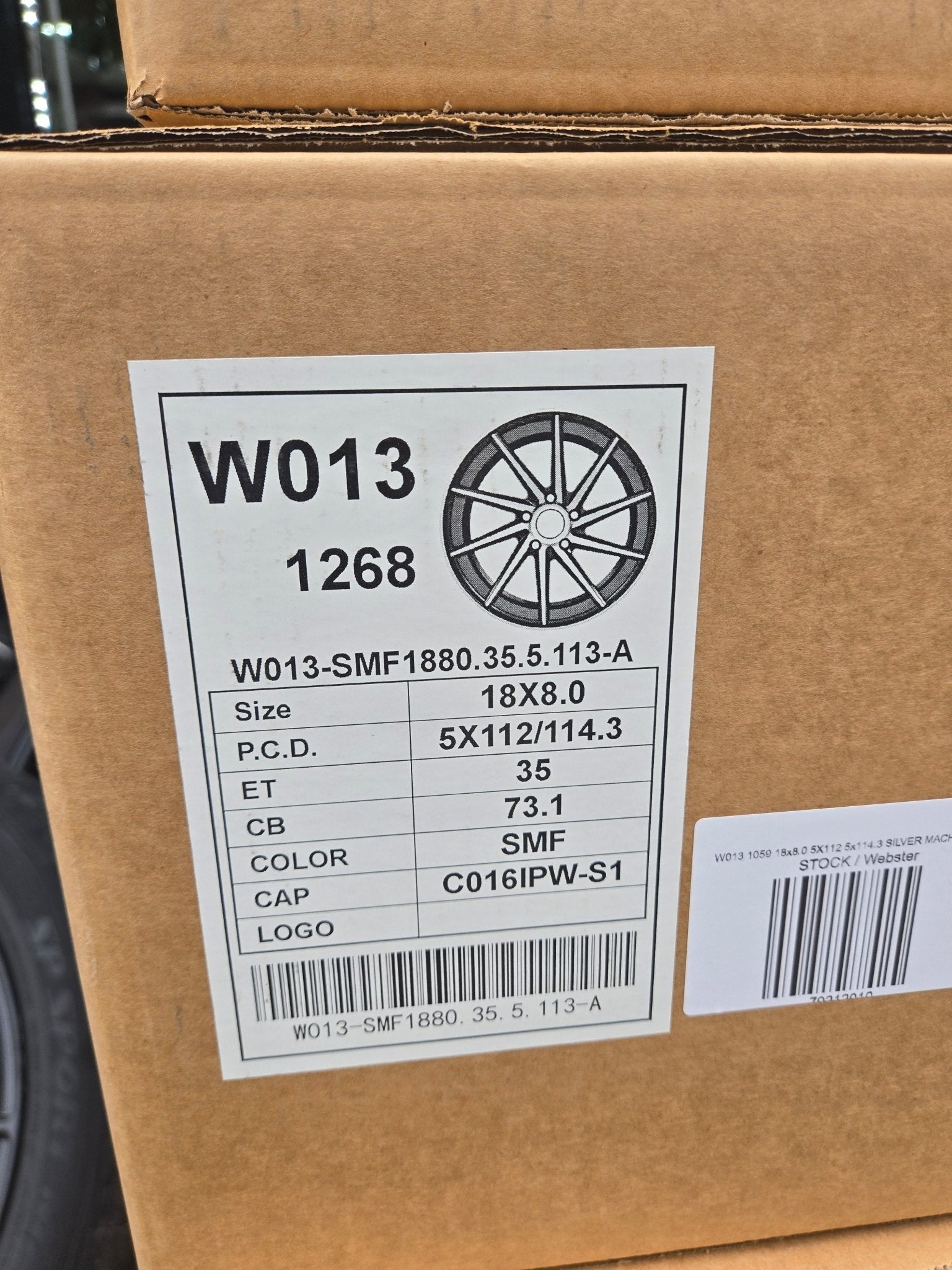 W013 1059 18x8.0 5X112 5x114.3 SILVER MACHINE FACE