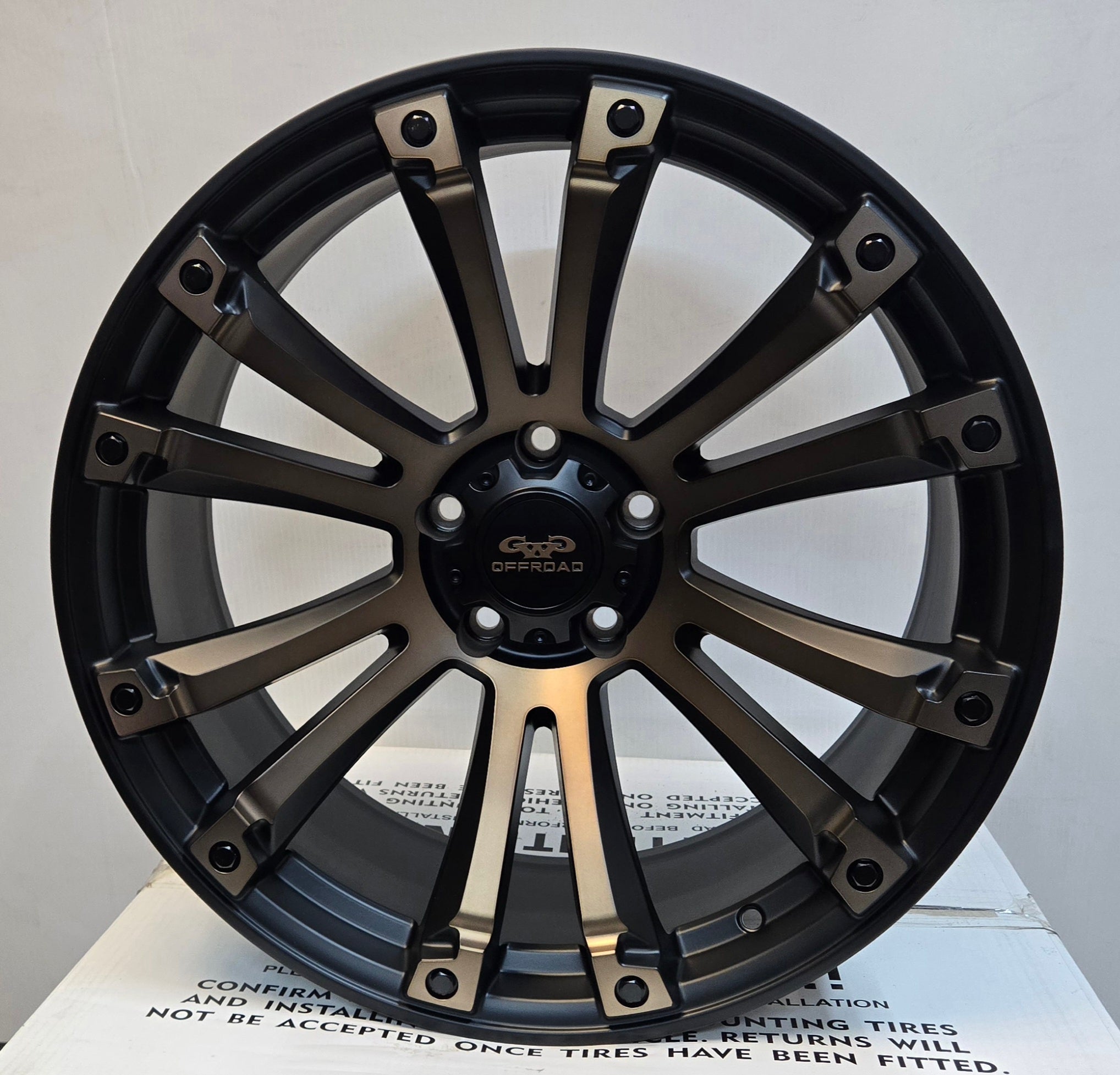 GWG G02 20x9 5x127 SATIN BLACK MACHINED FACE BRONZE TINT