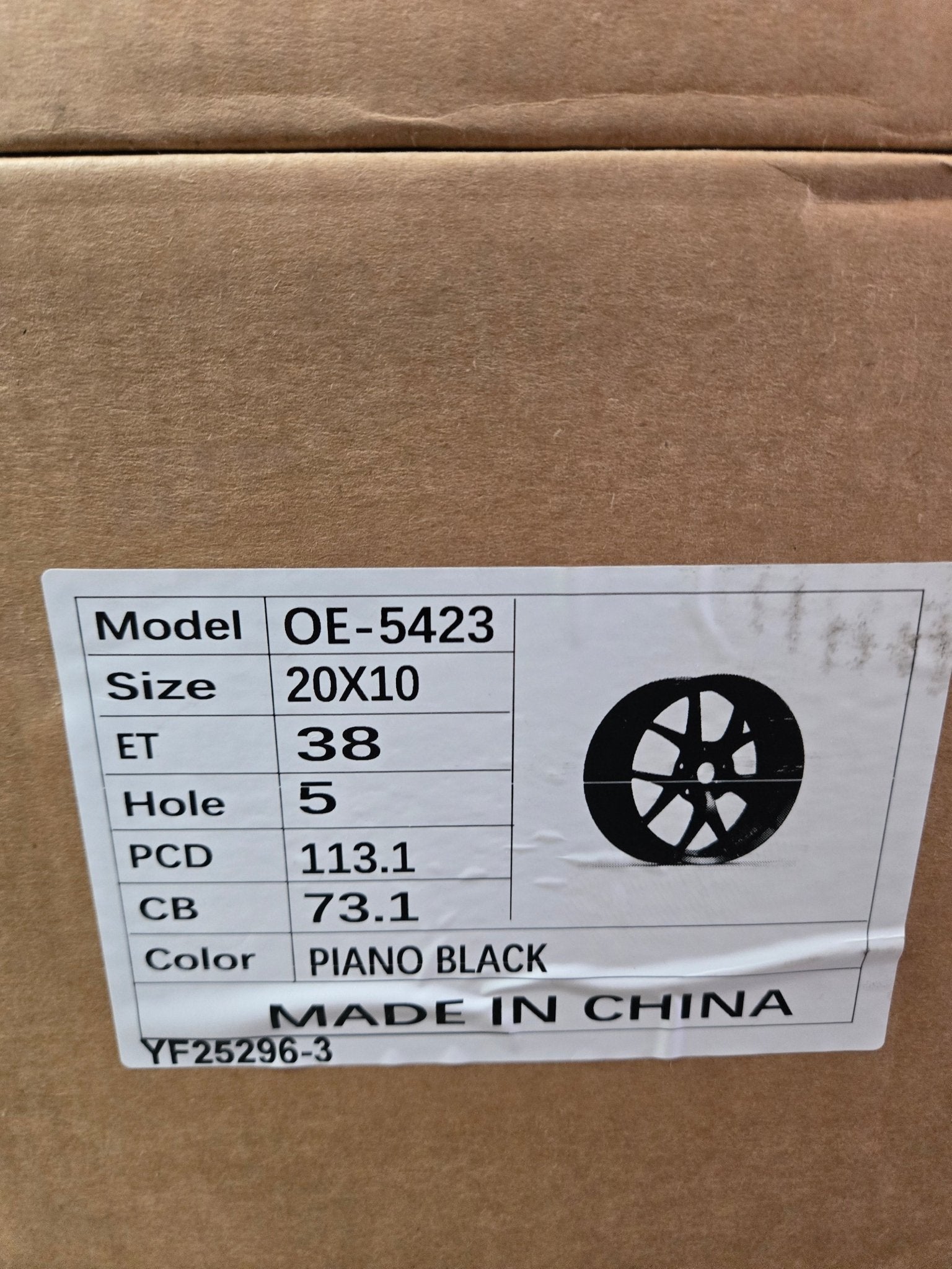 OE-5888 FI-R REP 5423 20X10.0 5X112 5X114.3 PIANO BLACK