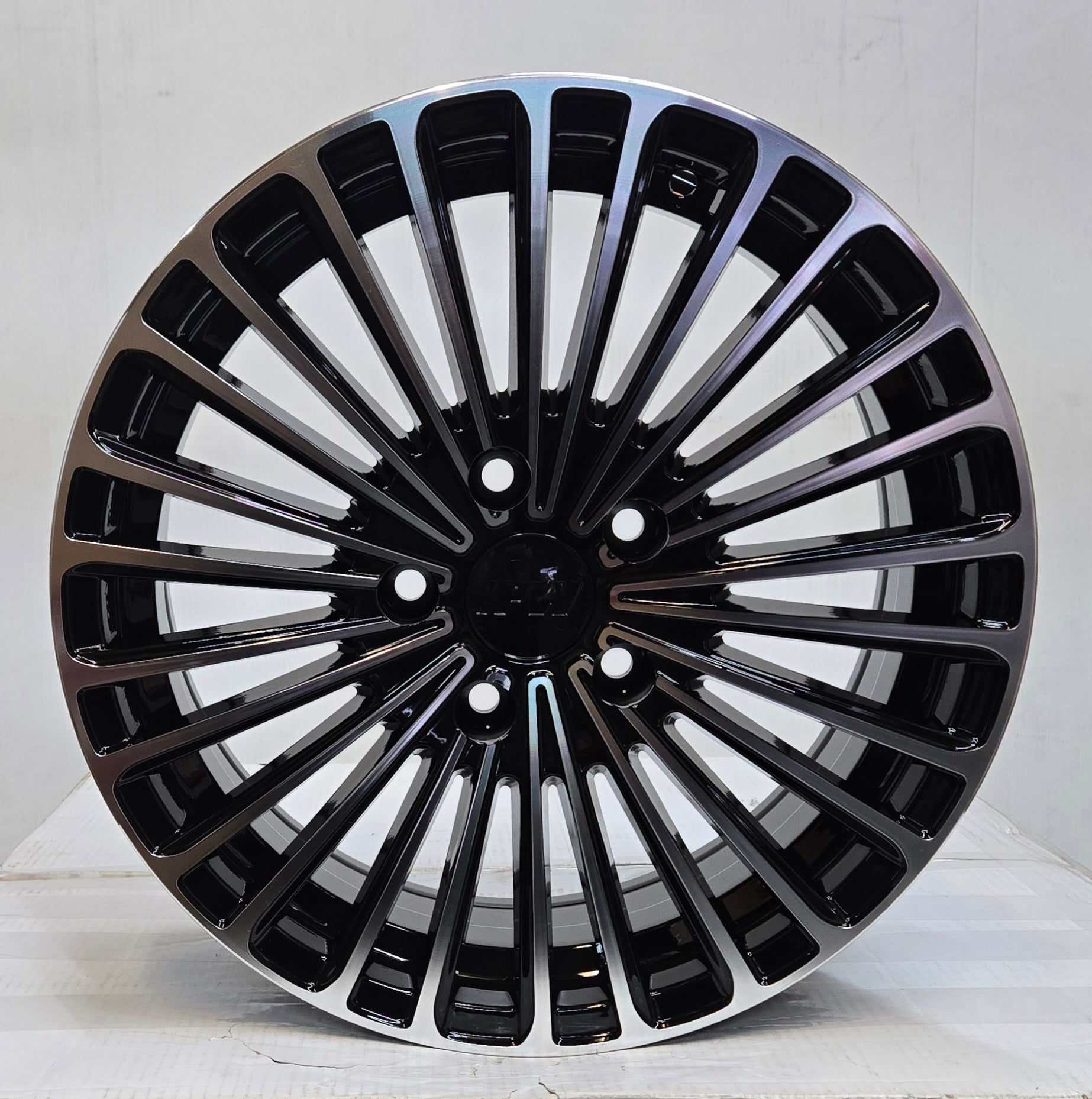 W045 16X6.5 5X112 5X114.3 BLACK MACHINED FACE