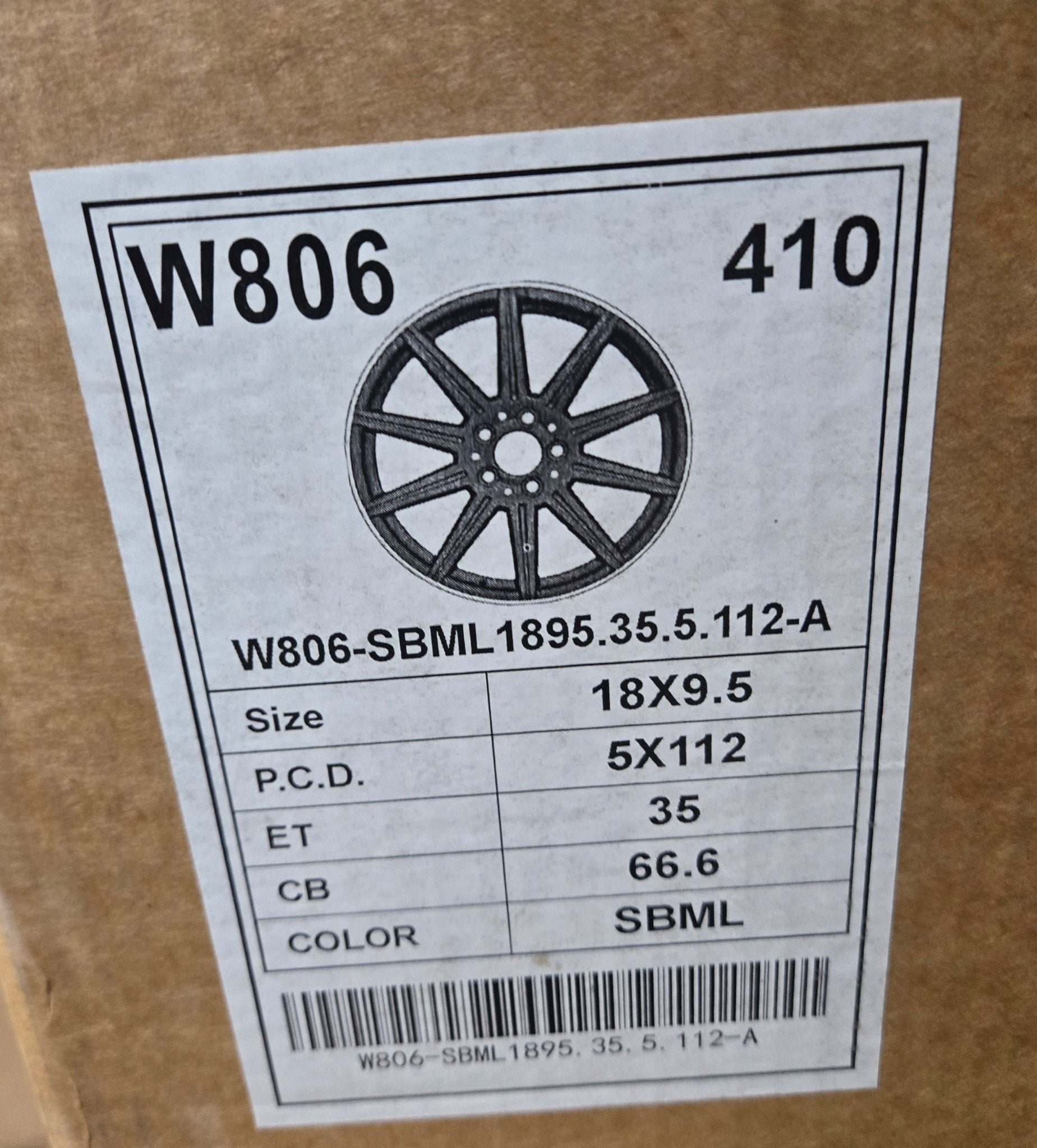 W806 18x9.5 5X112 SBML
