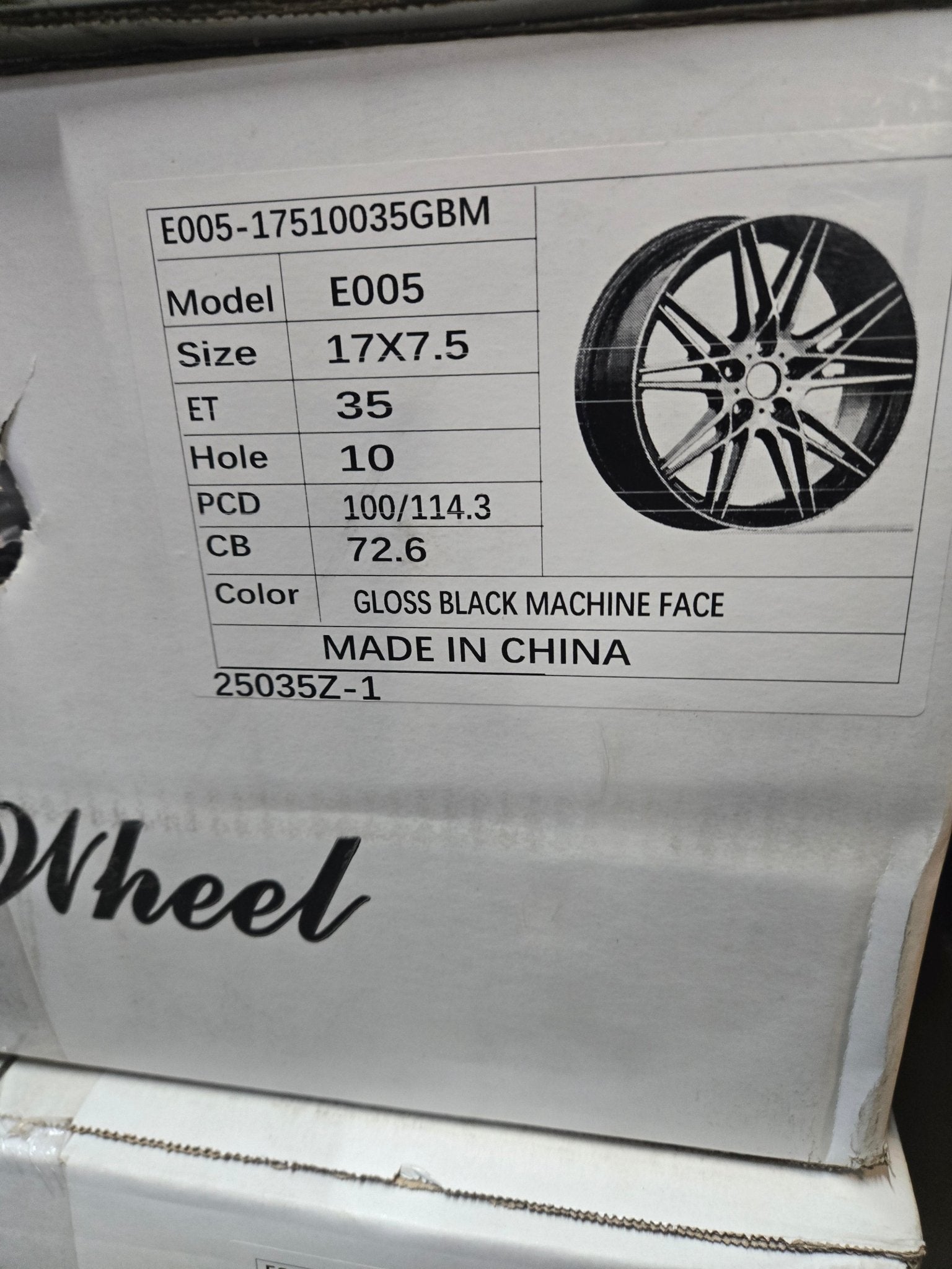1050 ELEGANT E-005 17X7.5 5X100 5X114.3 PIANO BLACK MACHINED FACE