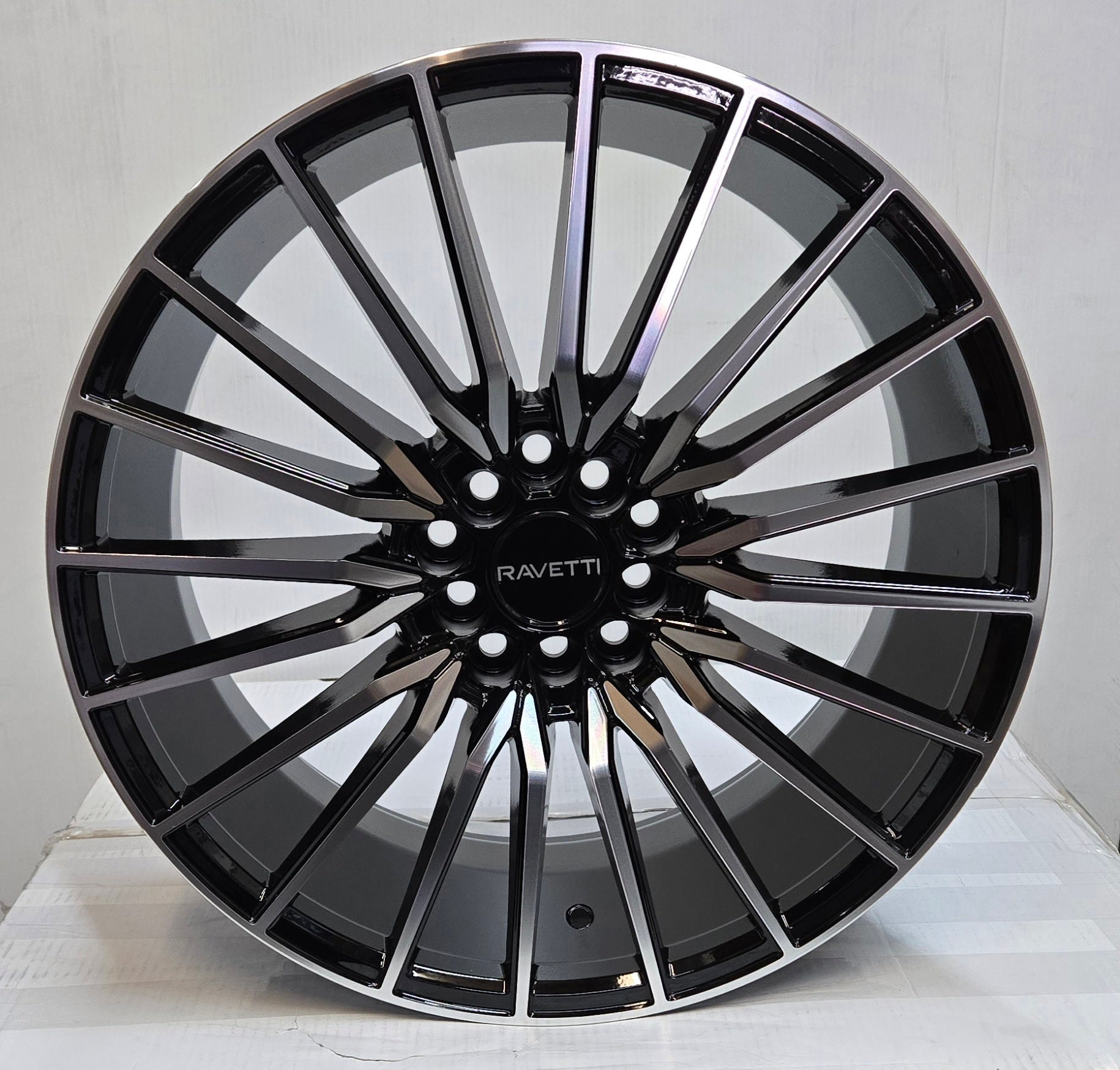 RAV-18 18X8.0 5X100 5X114.3 BLACK MACHINED FACE