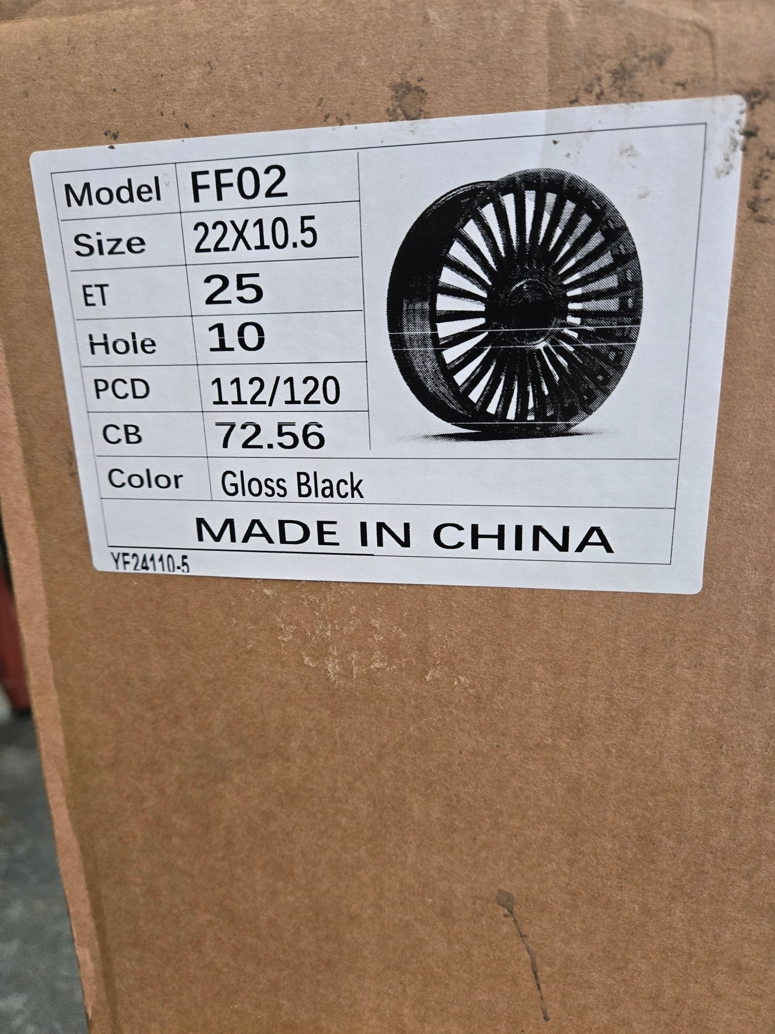 0450 FF02 22X10.5 5X112 5X120 PIANO BLACK