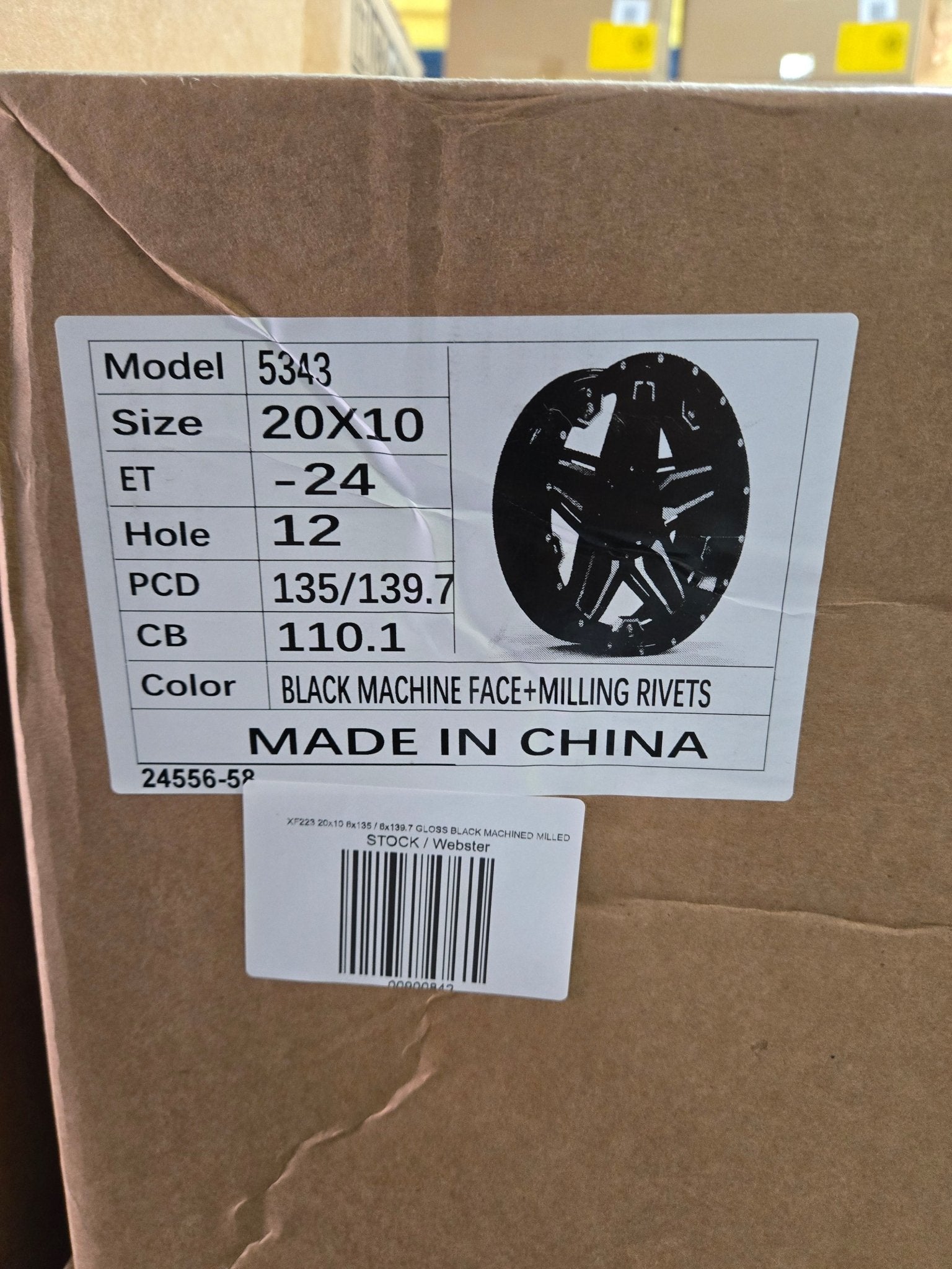 XF223 20x10 6x135 / 6x139.7 GLOSS BLACK MACHINED MILLED