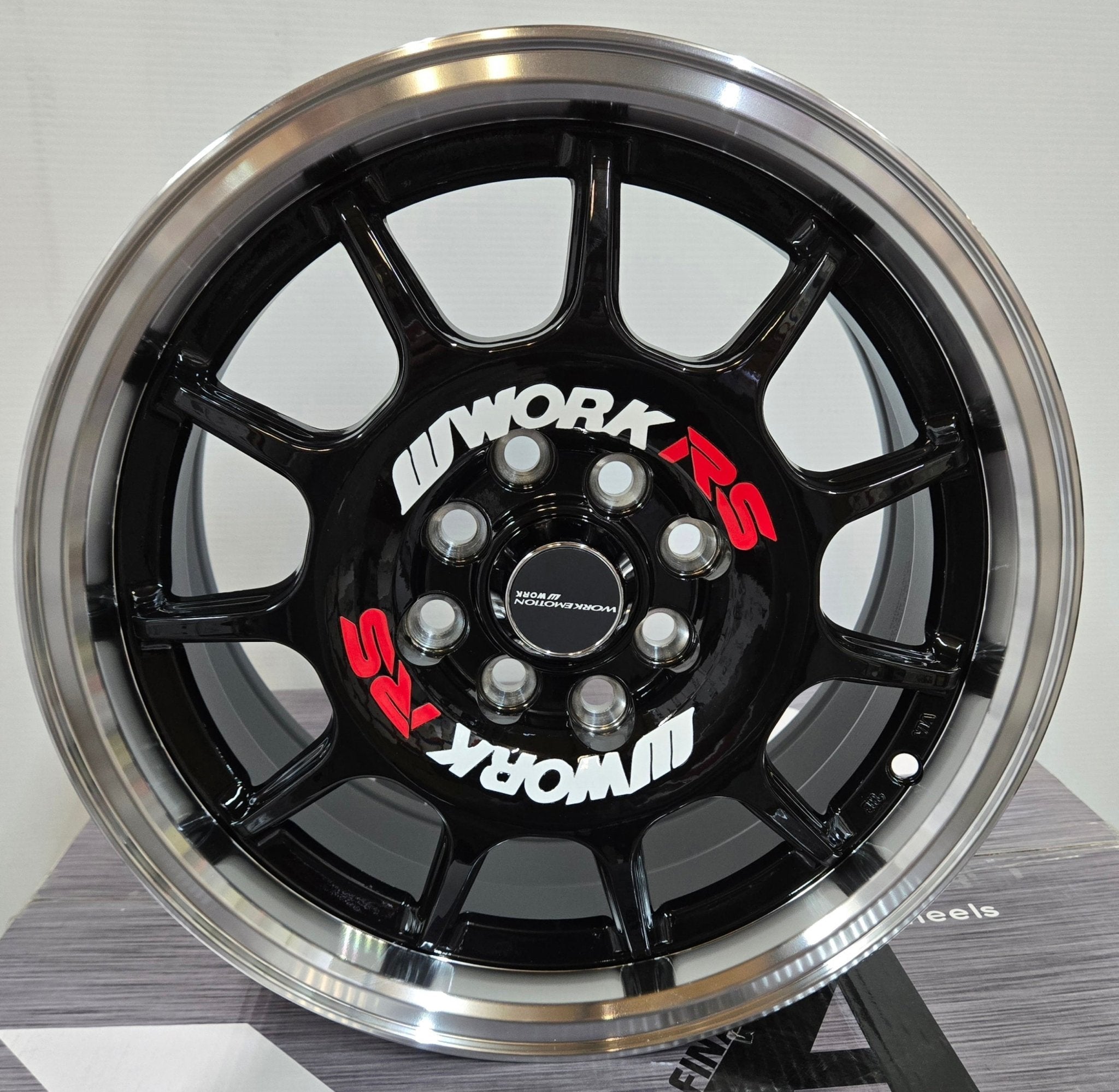 RS11 15x7.0 4x100 / 4x114.3 GLOSS BLACK MACHINED LIP