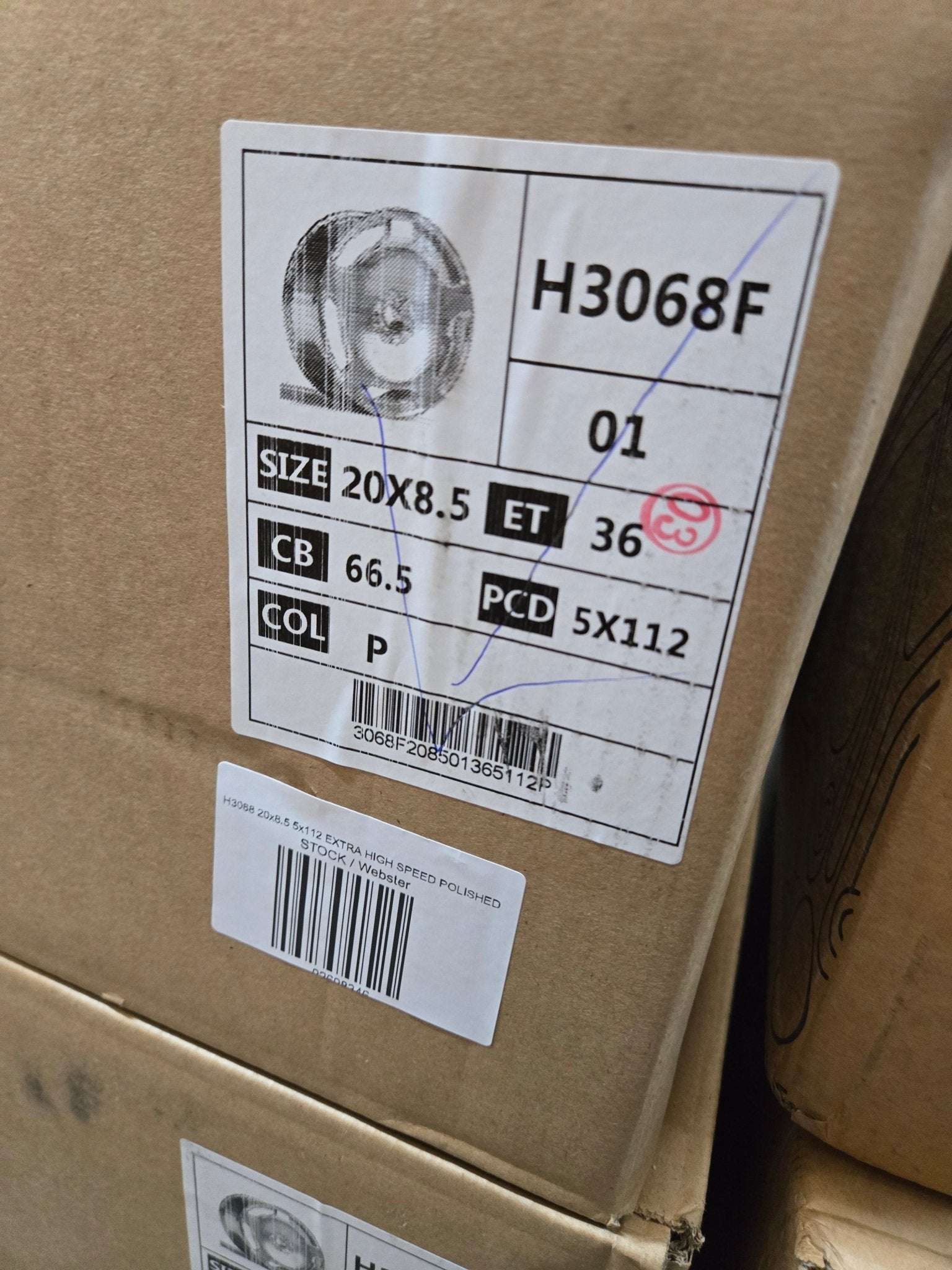 H3068 20x8.5 5x112 EXTRA HIGH SPEED POLISHED