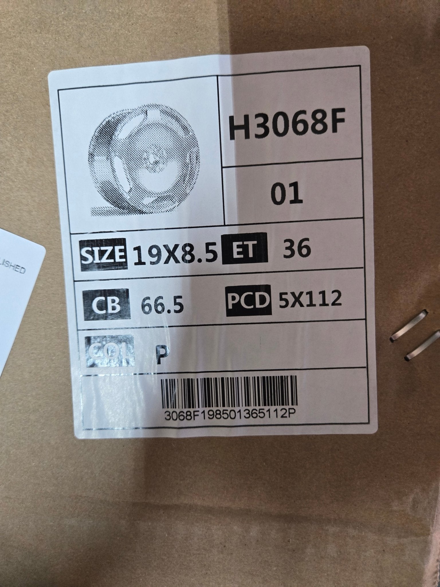 H3068 19x8.5 5x112 EXTRA HIGH SPEED POLISHED
