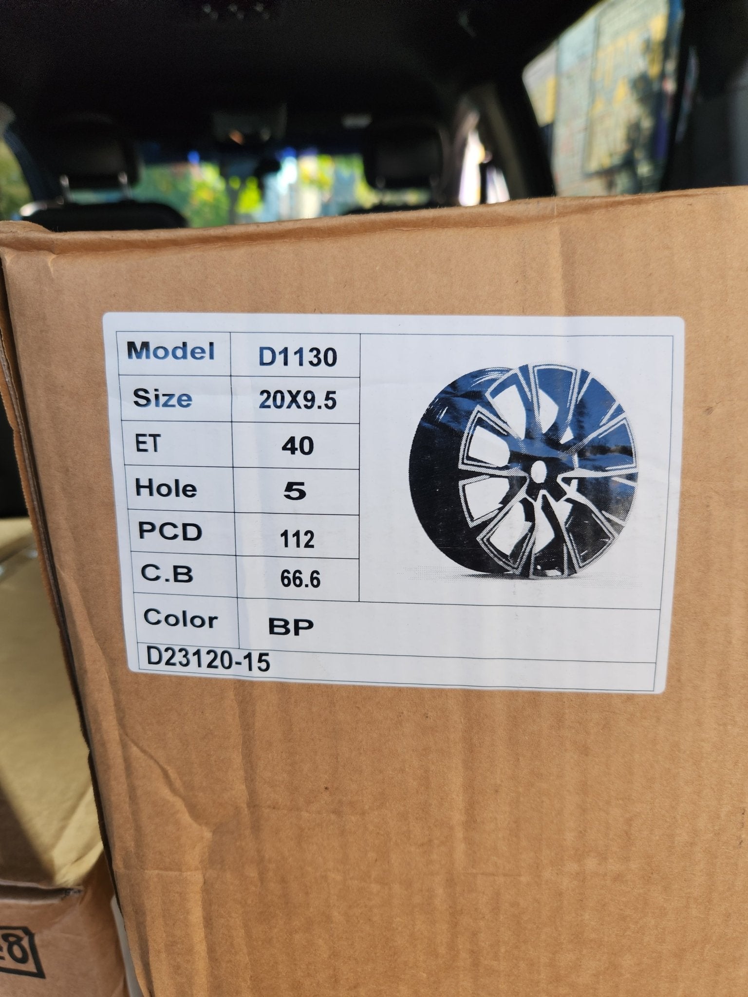 OE-D1130 826i STYLE 20x9.5 5x112 GLOSS BLACK MACHINE FACE