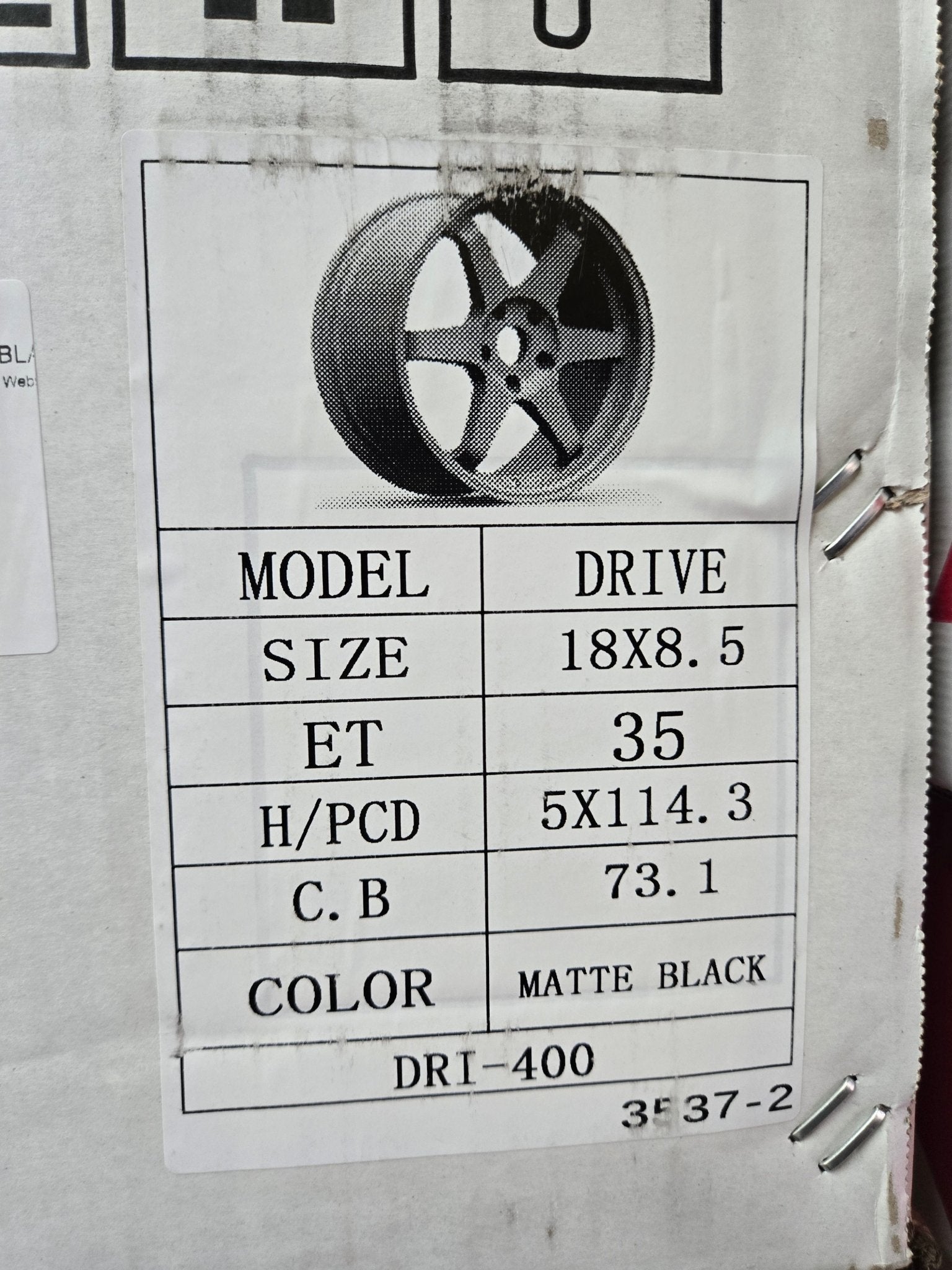 TRAKLITE DRIVE 18X8.5 5X114.3 MATTE BLACK