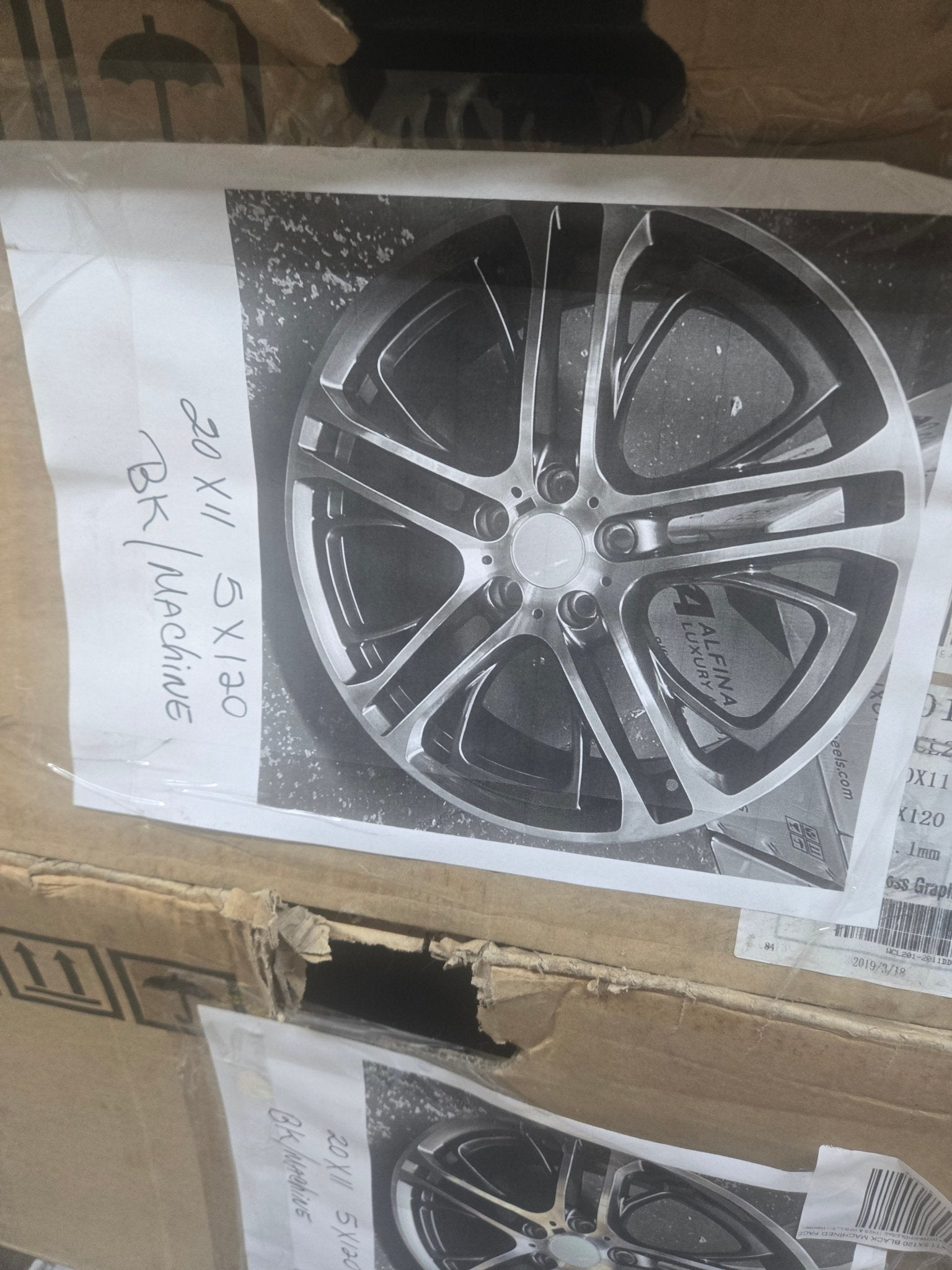 WCL205 20X11 5X120 BLACK MACHINED FACE