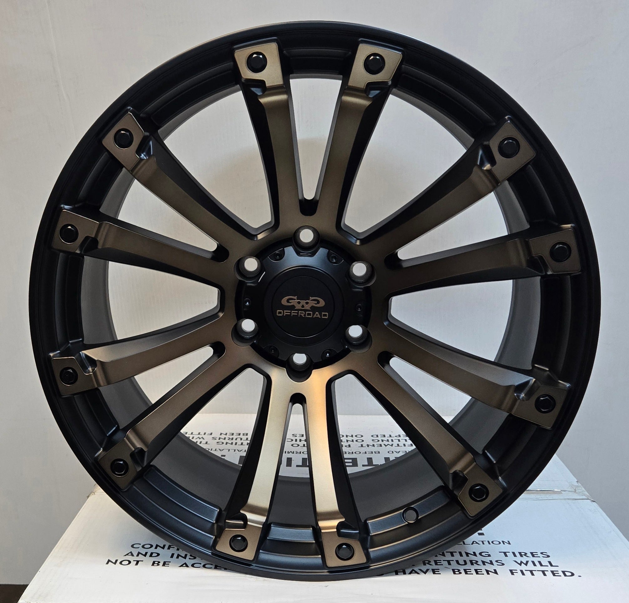 GWG G02 20x9.0 6x139.7 SATIN BLACK MACHINED FACE BRONZE TINT