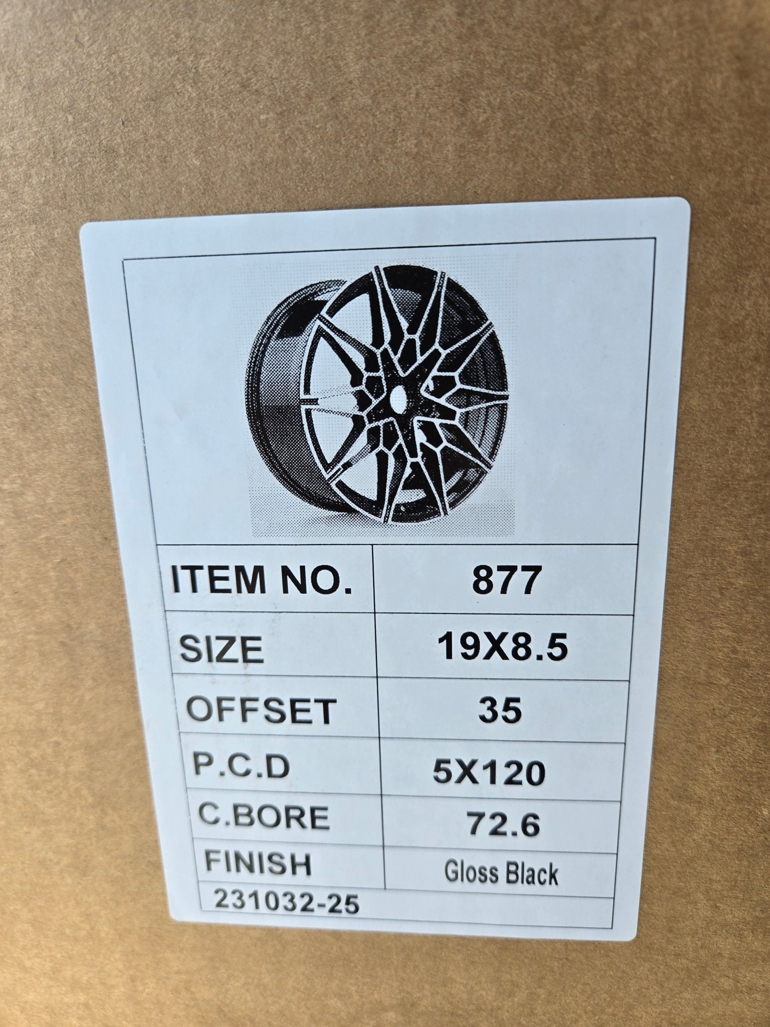 PW-TP10 877 WHEELS 19x8.5 5x120 PIANO BLACK