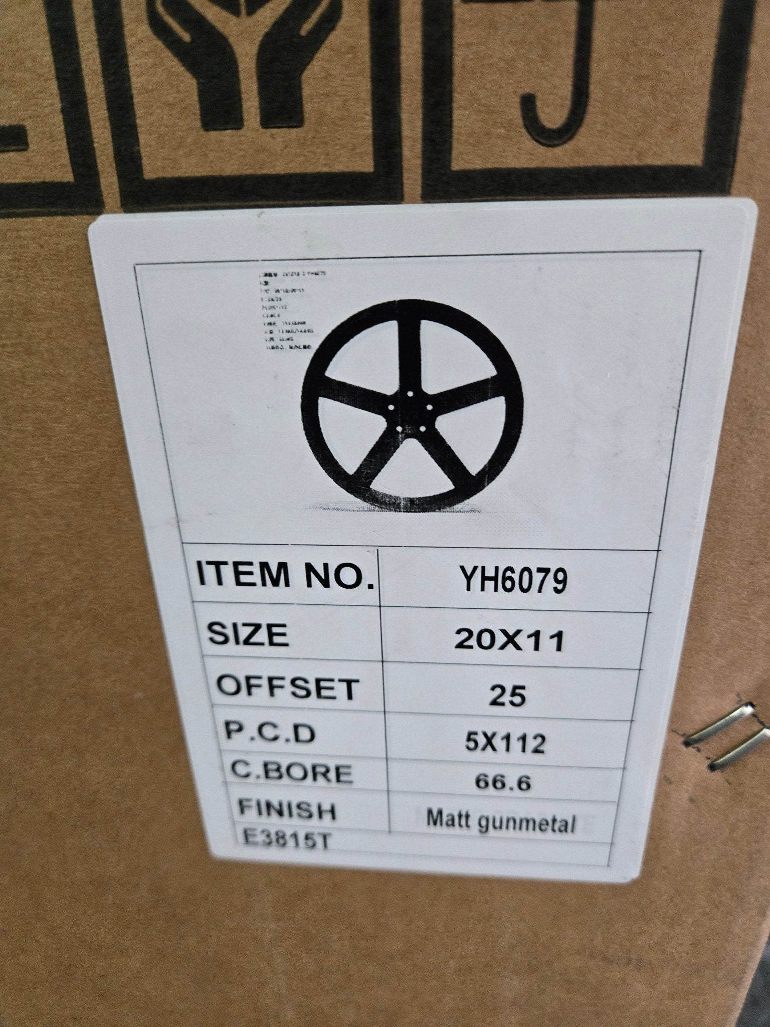 YH6079 20X11.0 5X112 MATTE GUNMETAL