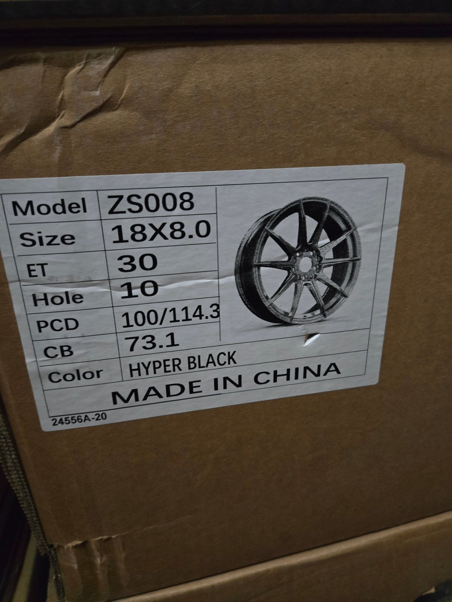 SHOGUN ZS-8 18X8 5x100 / 5x114.3 HYPER BLACK