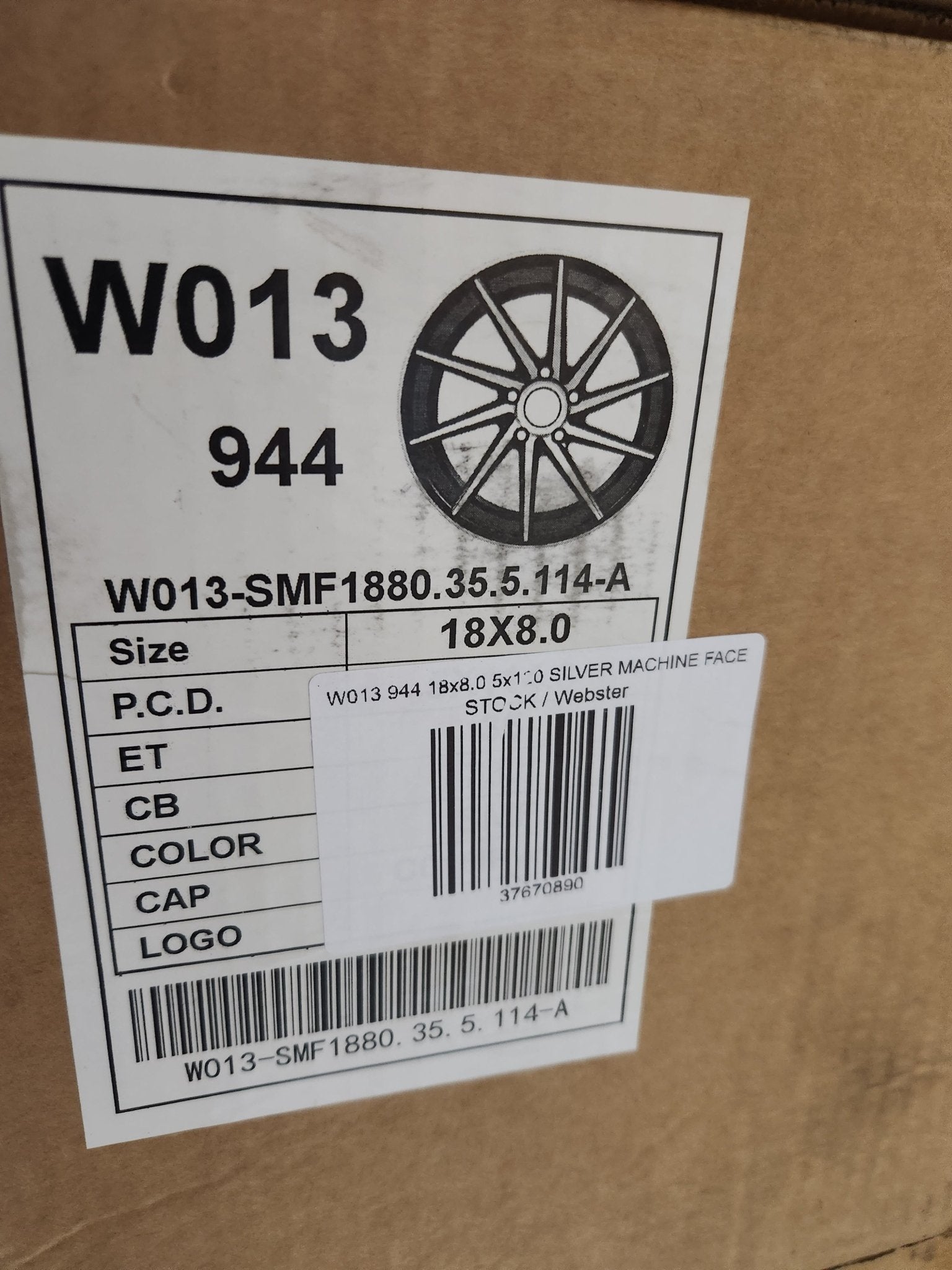 W013 18x8.0 5x120 SILVER MACHINE FACE