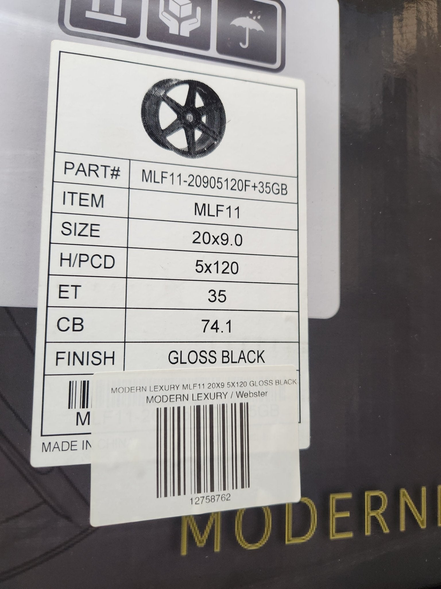 MODERN LEXURY MLF11 20X9 5X120 GLOSS BLACK