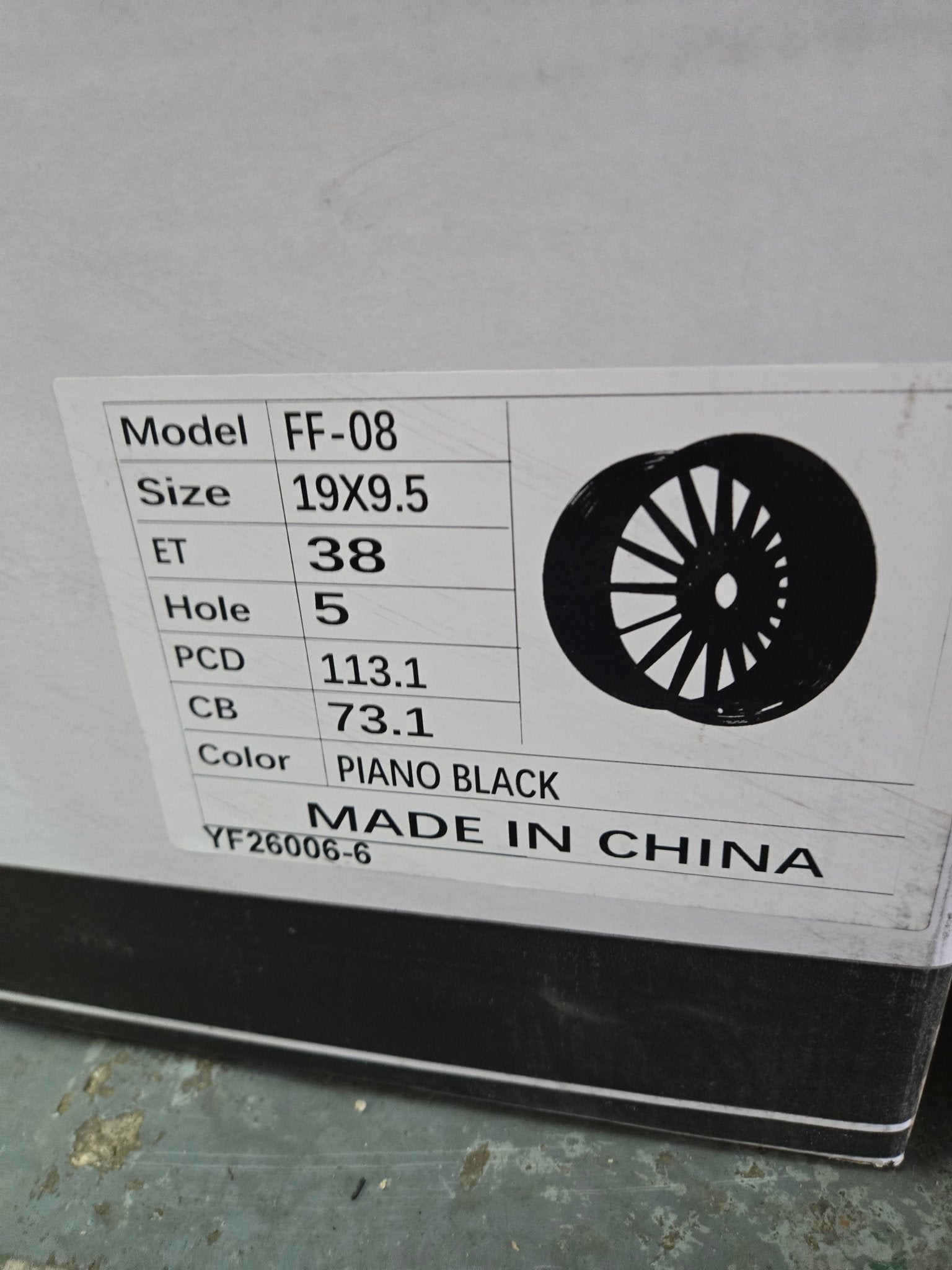 PEGASUS FF-08 19X9.5 5X112 5X114.3  PIANO BLACK
