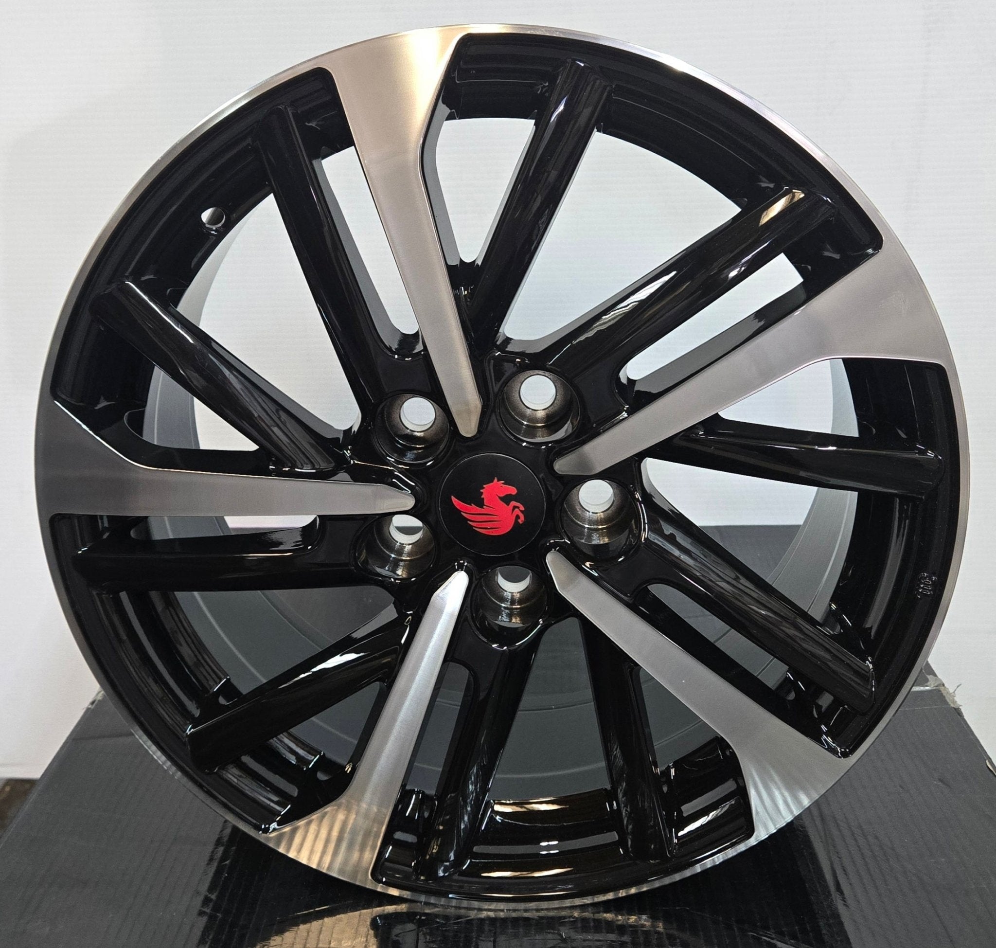 W239 17X7.5 5X114.3 BLACK MACHINED FACE