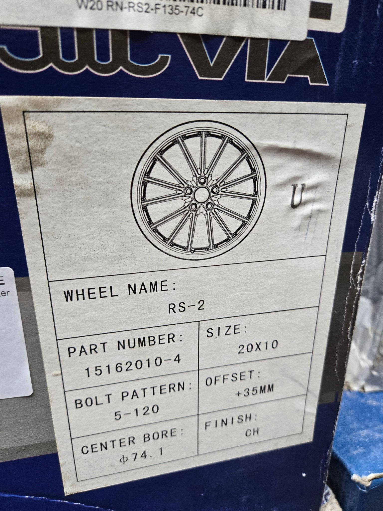 RENNEN RS-2 20x10 5x120 CHROME