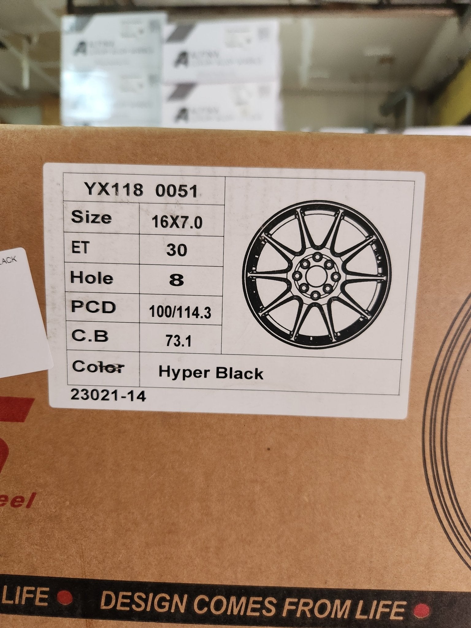 ZS-006 16x7.0 4x100 / 4x114.3 HYPER BLACK