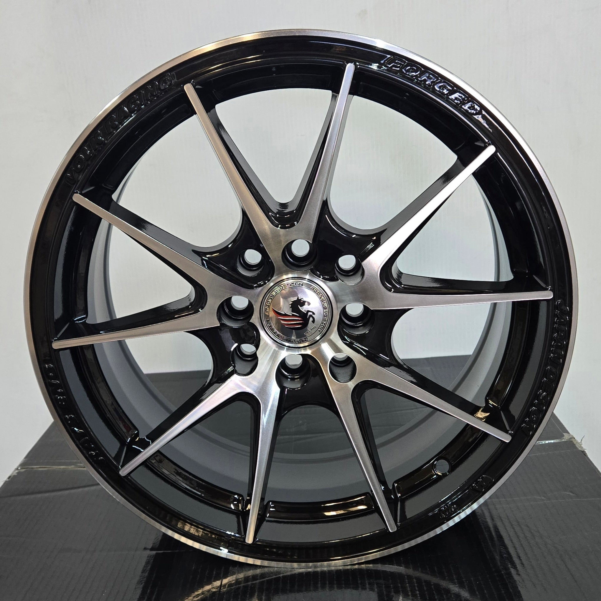 PEGASUS 5286 16x7.0 4x100 / 4x114.3 GLOSS BLACK MACHINED FACE