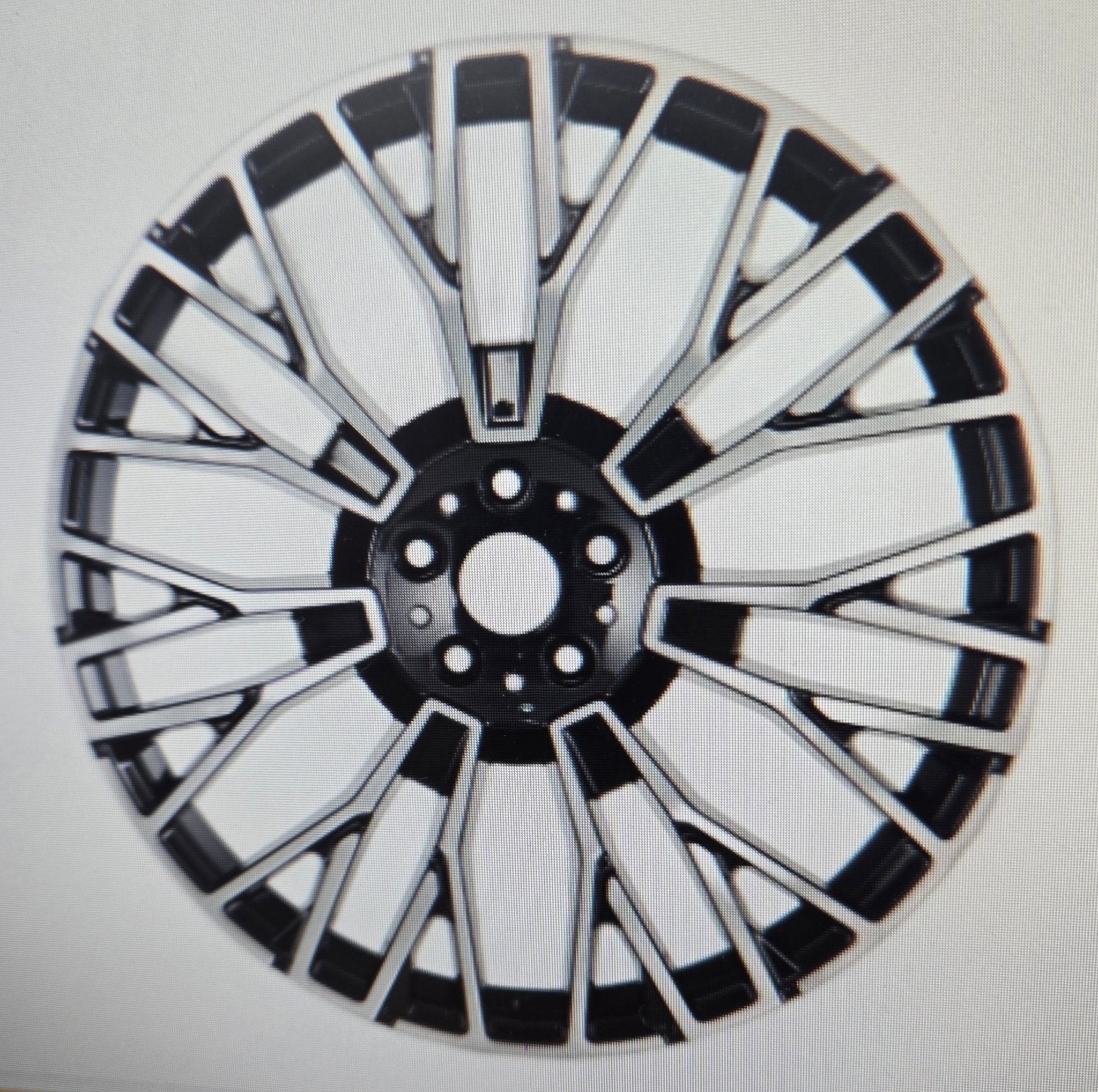W721 22X10.5 5X112 PIANO BLACK MACHINED FACE