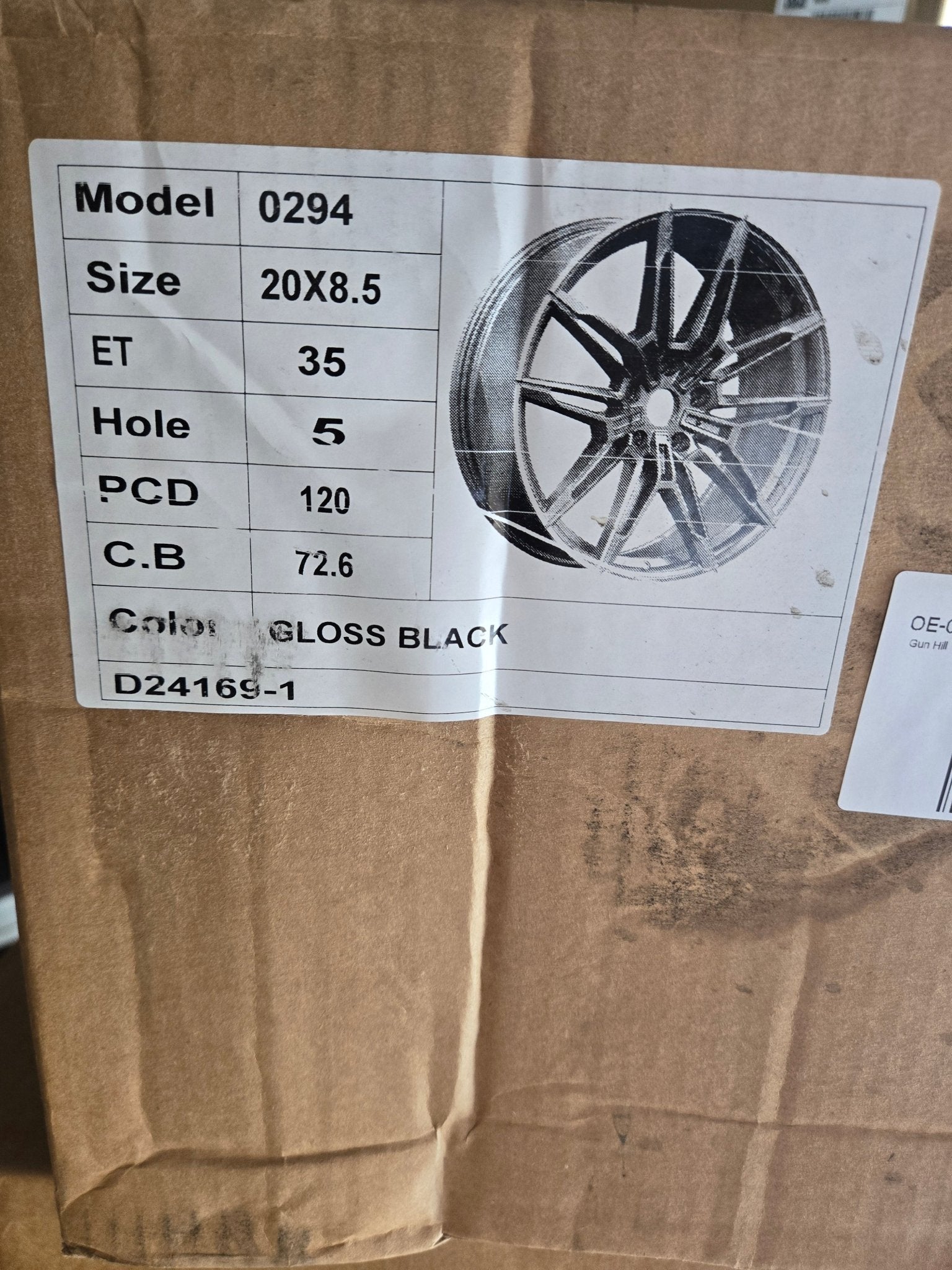 OE-0294 20X8.5 5X120 GLOSS BLACK