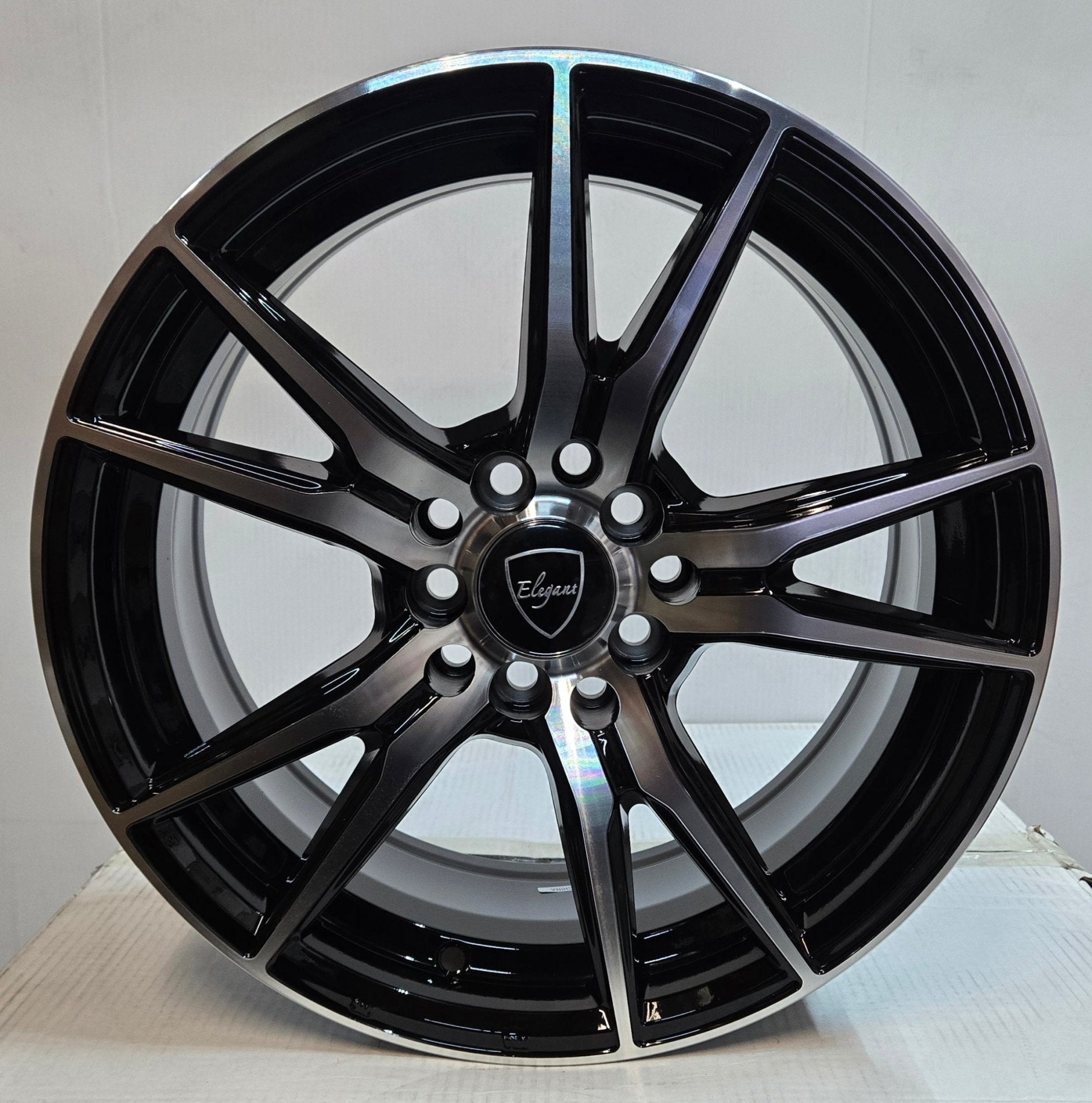 5457 ELEGANT E-001 16X7.0 5X100 5X114.3 PIANO BLACK MACHINE