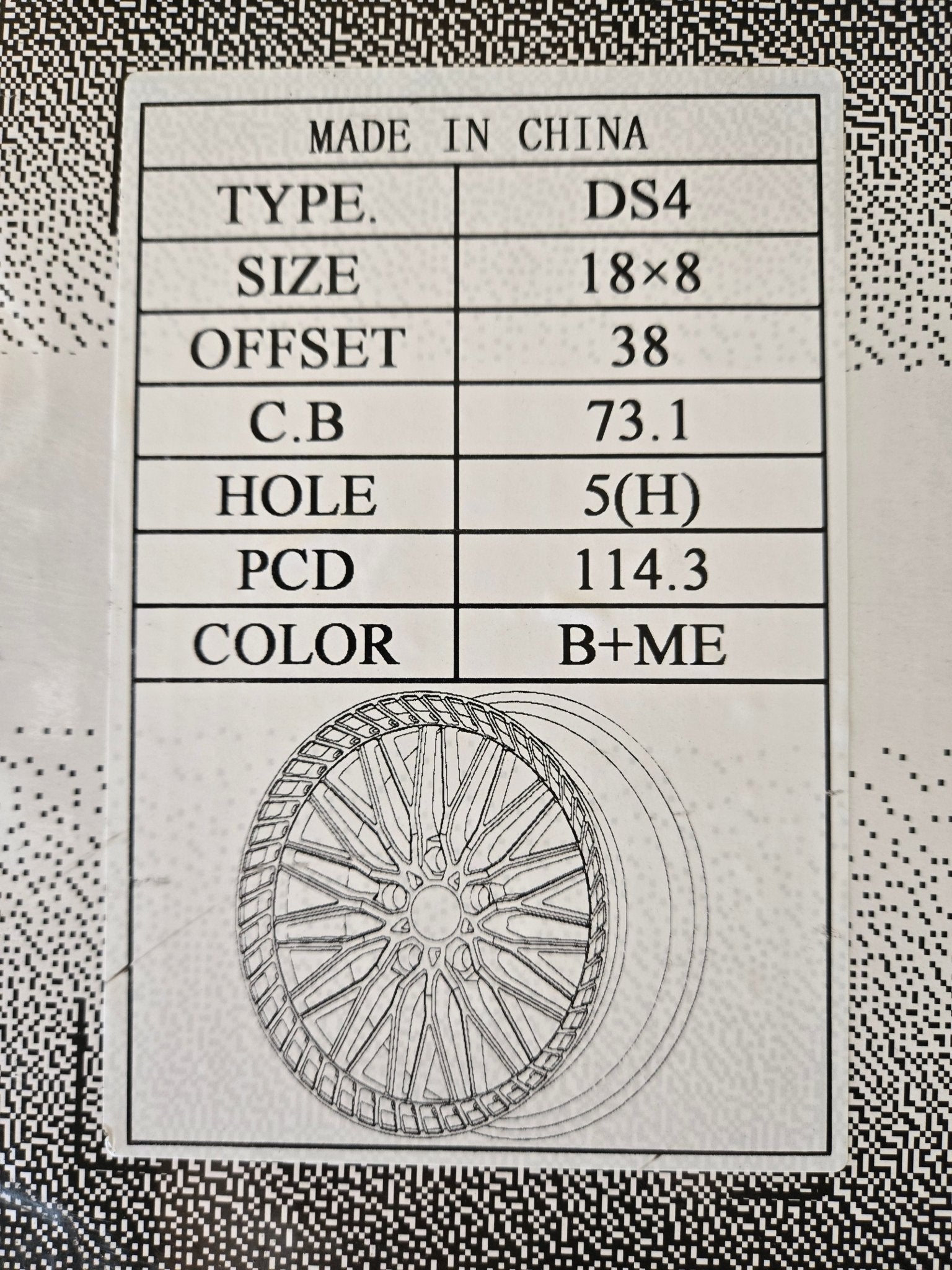 DRASTIC DS4-M 18x8.0 5x114.3 BLACK ME