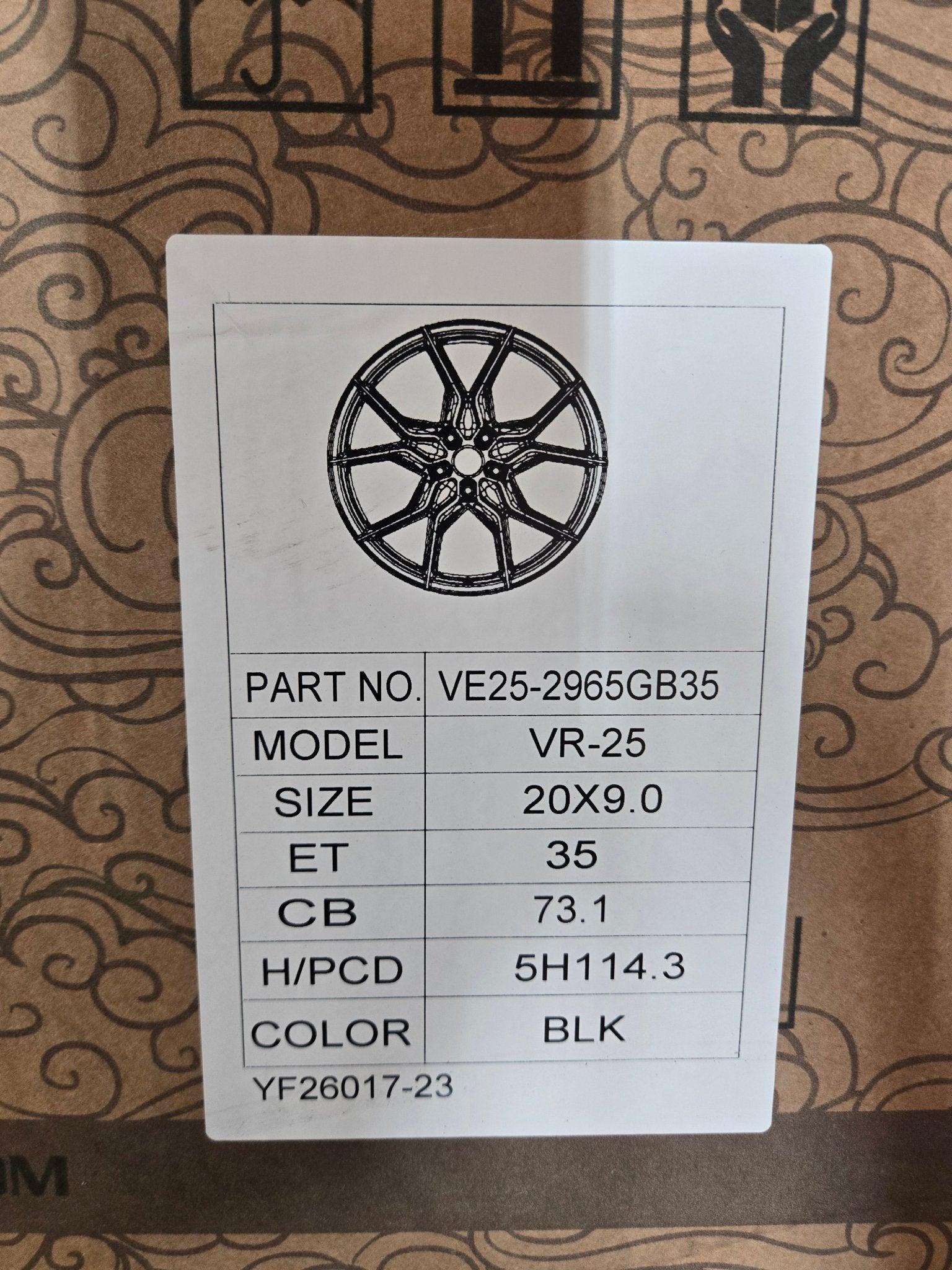 VELARO VR-25 20X9.0 5X114.3 GLOSS BLACK