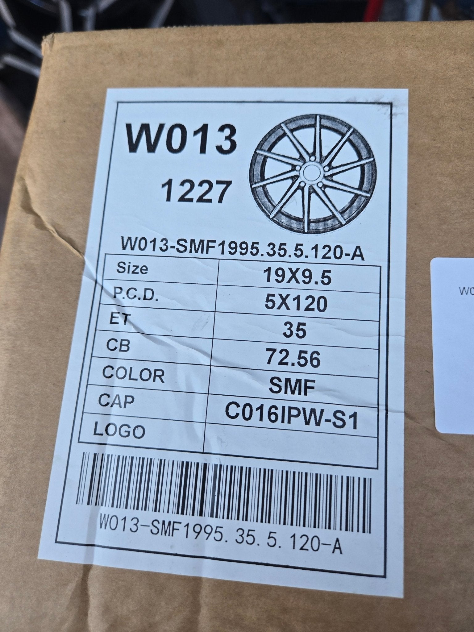 W013 19x9.5 5x120 SILVER MACHINED FACE