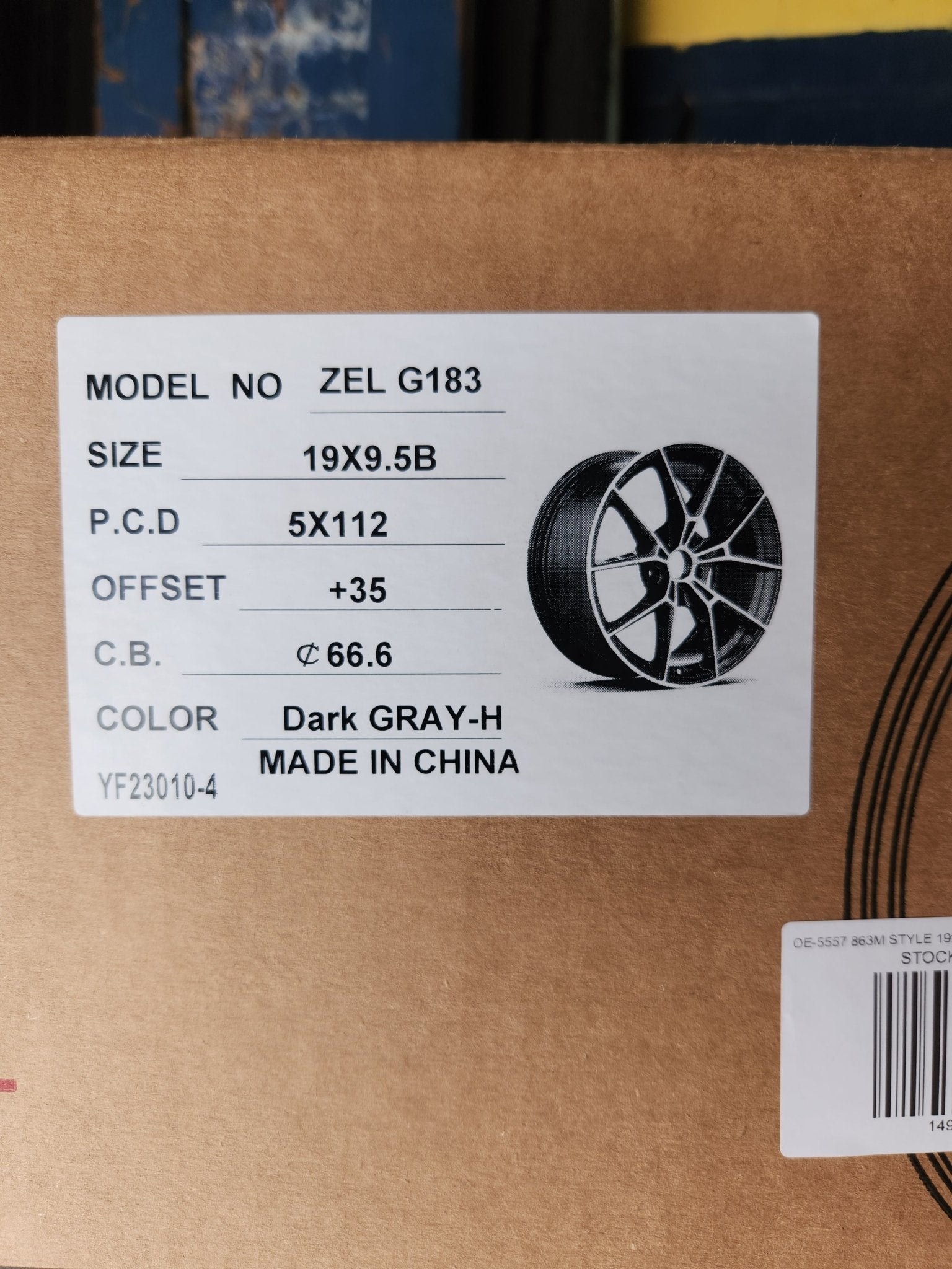 OE-5557 863M STYLE 19x9.5 5x112 MATTE GUNMETAL