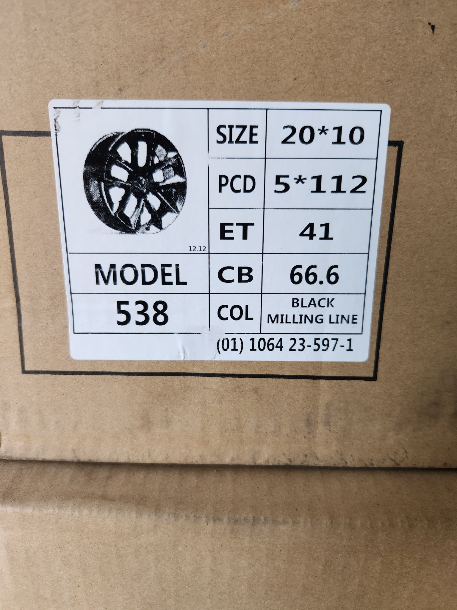 OE-538 909M STYLE 20x10 5x112 GLOSS BLACK MILLED SPOKES