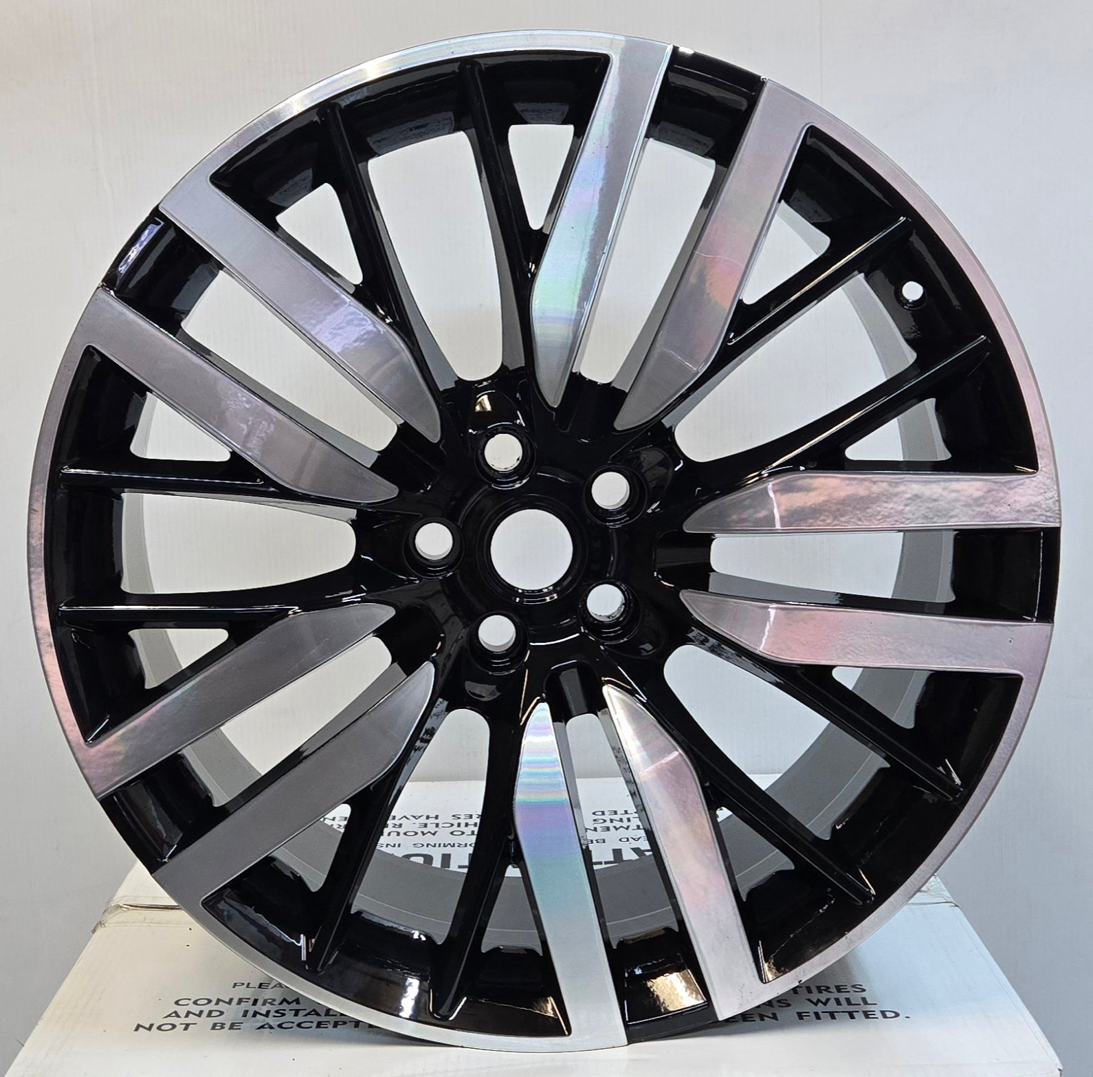 1278 22x10 5x120 GLOSS BLACK MACHINED