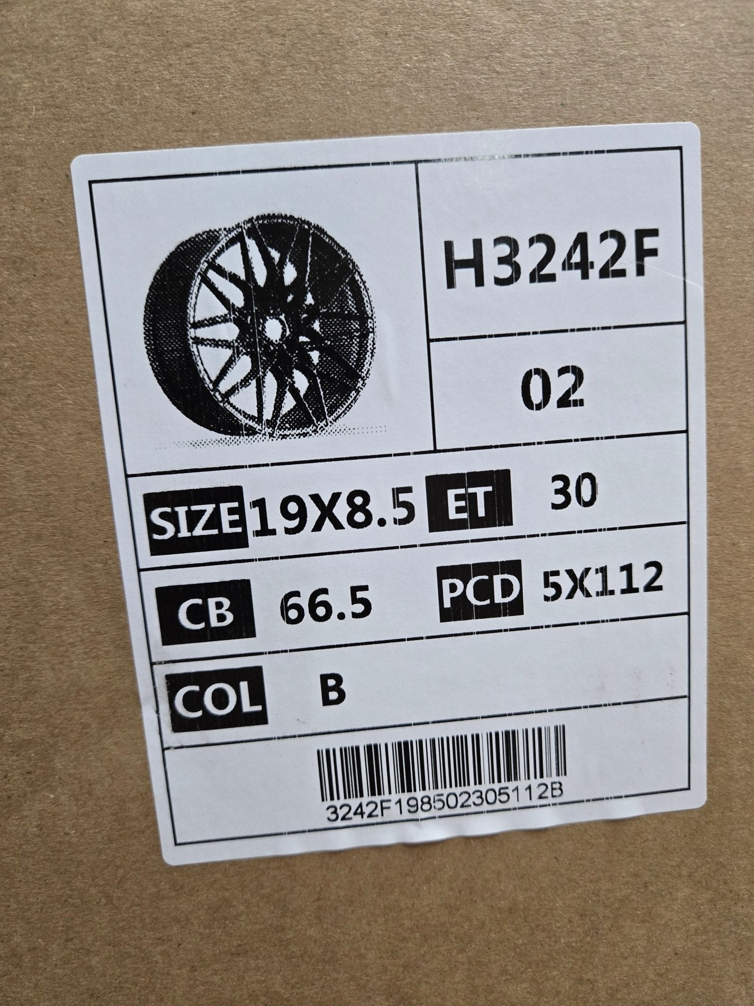 H3242F 19X8.5 5X112 PIANO BLACK