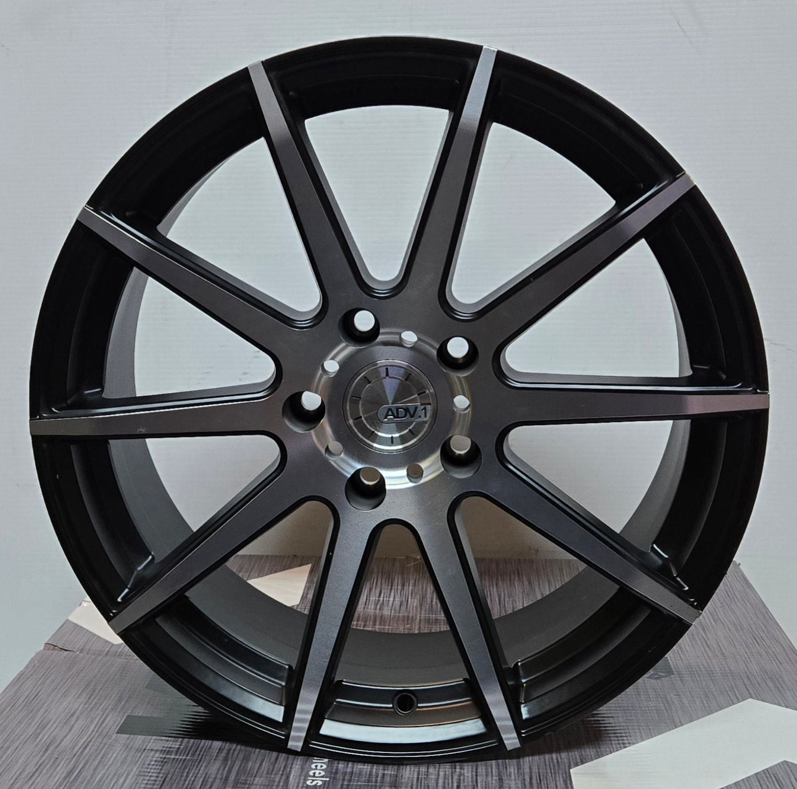 PEGASUS ADV 1 AD12 18X8.5 5X120 BLACK MACHINED FACE