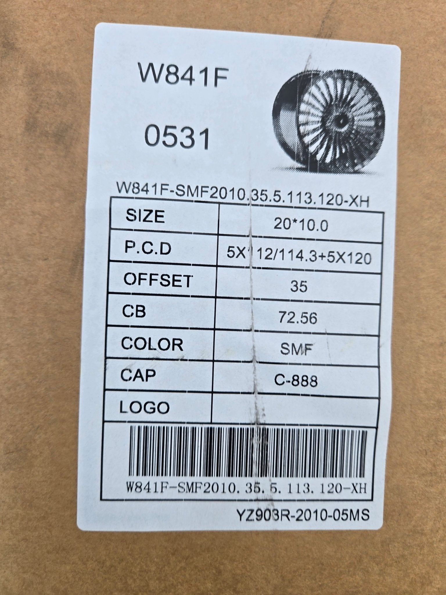 W841 F 20X10.0 5X112 5X114.3 SILVER