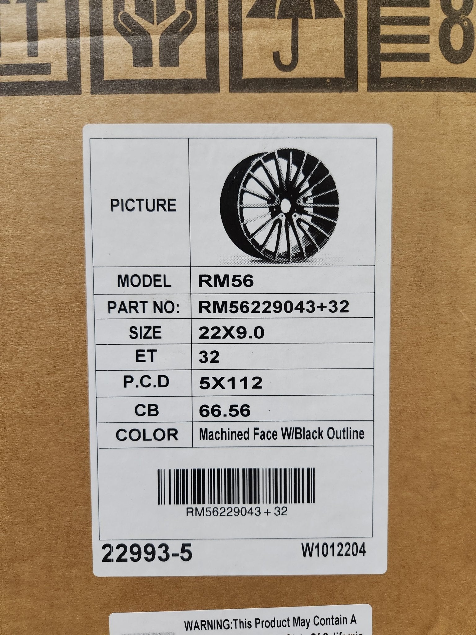 WCL103 WHEELS 22x9.0 5x112 GLOSS BLACK MACHINE