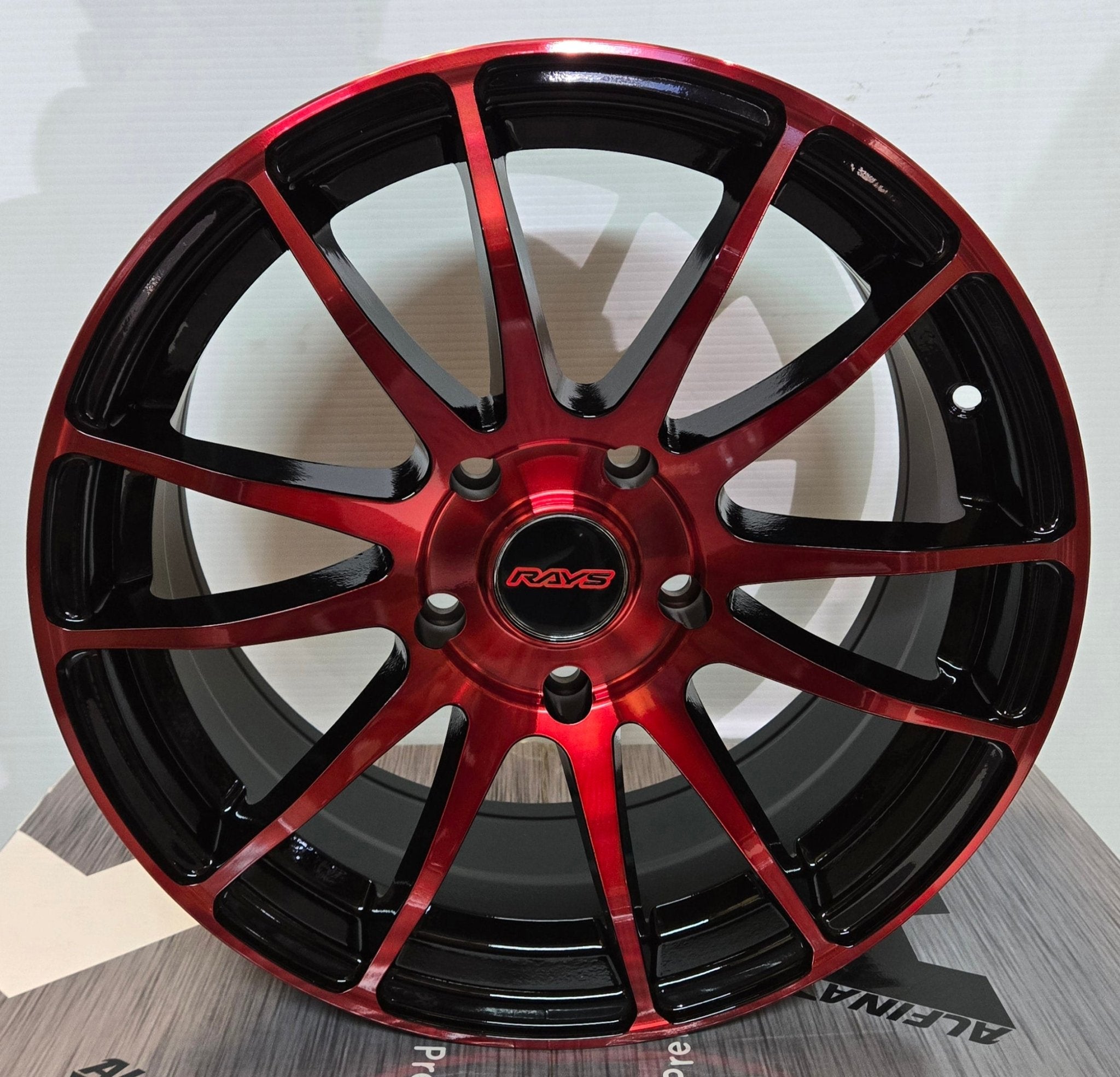 791B 16x7.0 5x114.3 GLOSS BLACK RED FACE