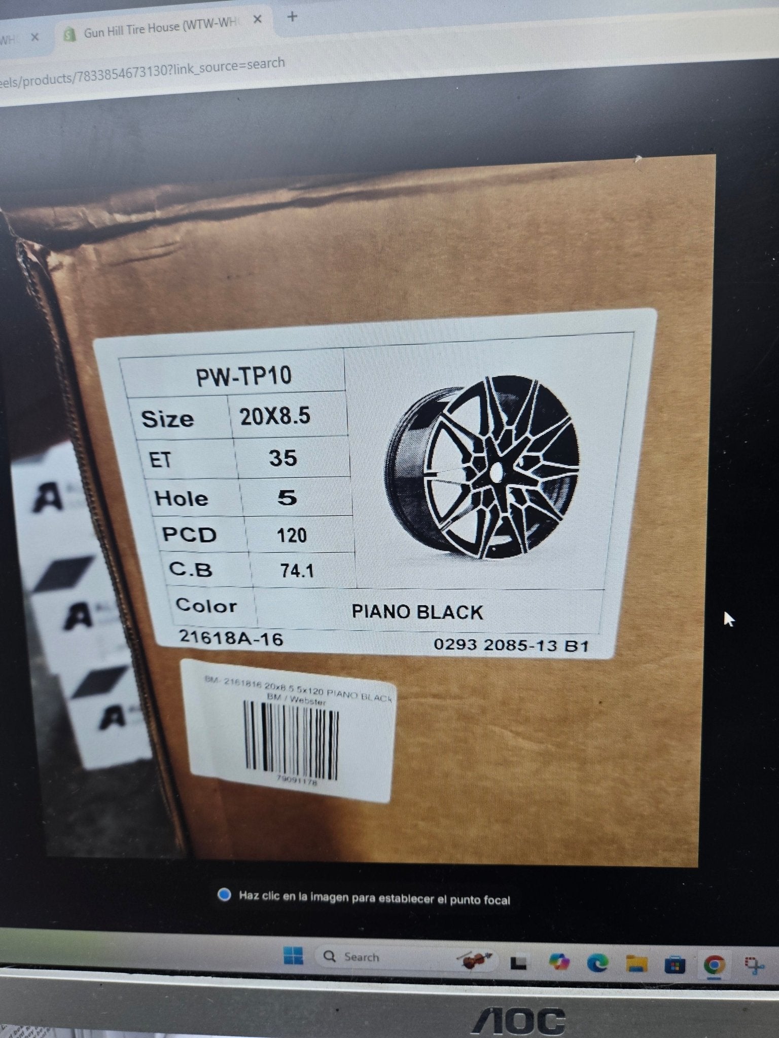 PW-TP10 WHEELS 20x8.5 5x120 PIANO BLACK
