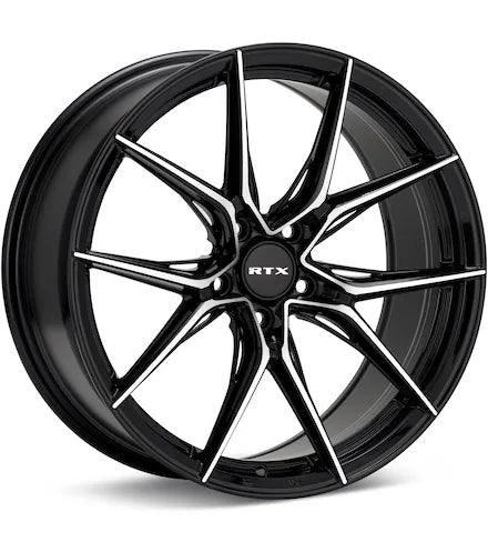 RTX WHEELS SLICK GLOSS BLACK PAINTED