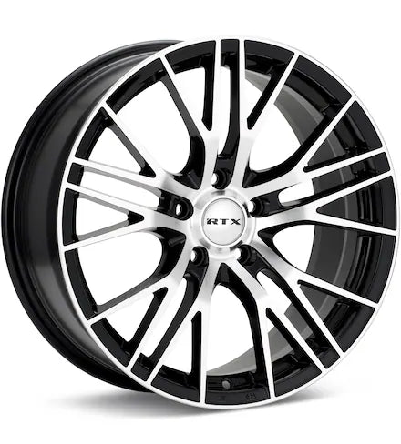 RTX WHEELS VERTEX BLACK W/RED ACCENT