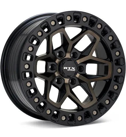 RTX WHEELS ZION GLOSS BLACK W/RED ACCENT